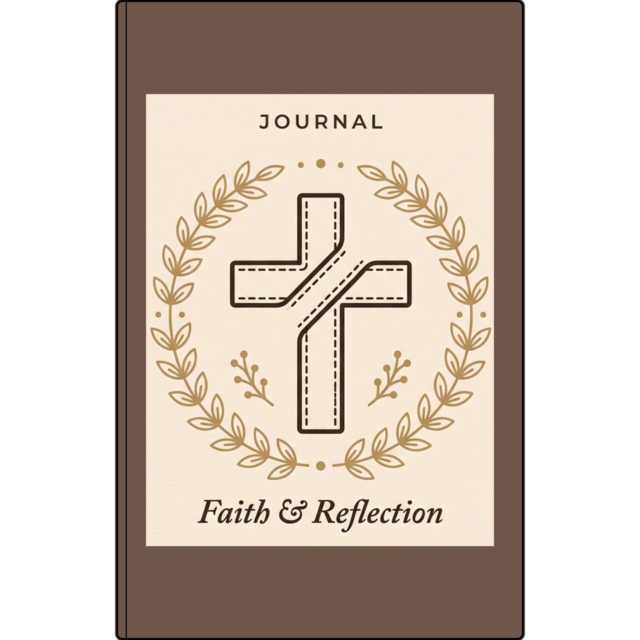 Faith & Reflection Cross Journal | Vegan Leather Notebook, Religious Devotional