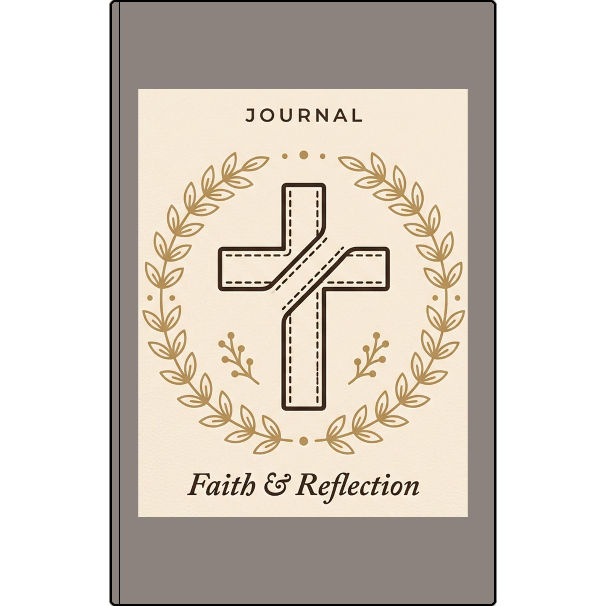 Faith & Reflection Cross Journal | Vegan Leather Notebook, Religious Devotional