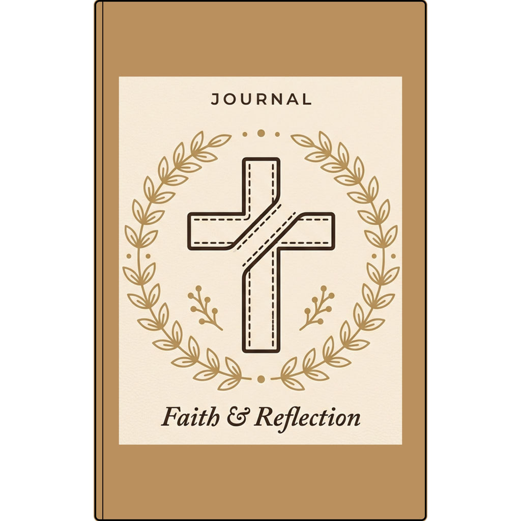 Faith & Reflection Cross Journal | Vegan Leather Notebook, Religious Devotional