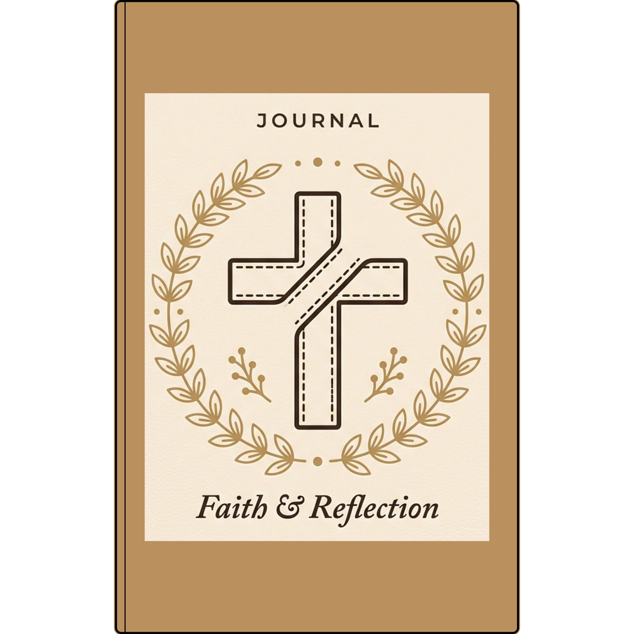 Faith & Reflection Cross Journal | Vegan Leather Notebook, Religious Devotional
