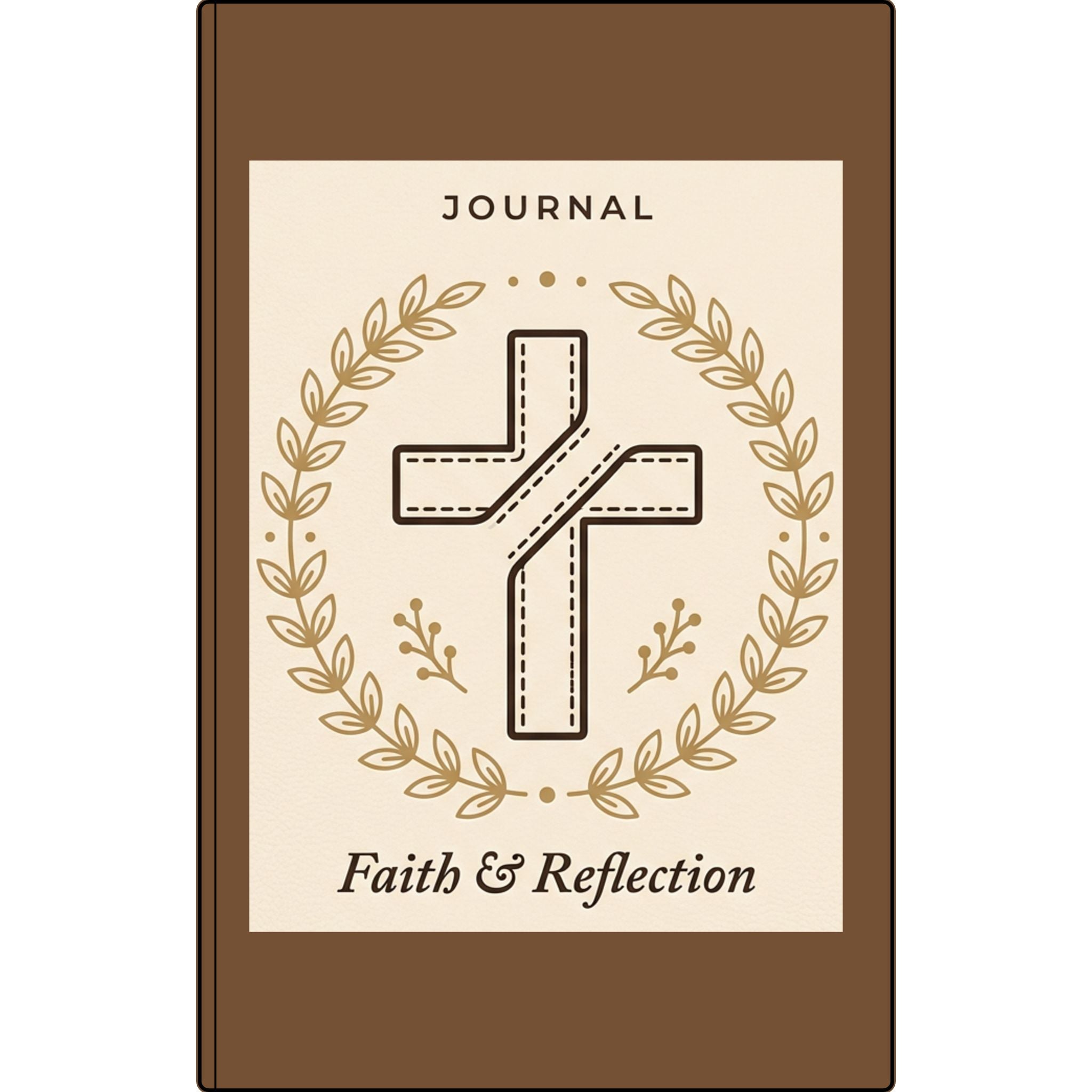 Faith & Reflection Cross Journal | Vegan Leather Notebook, Religious Devotional