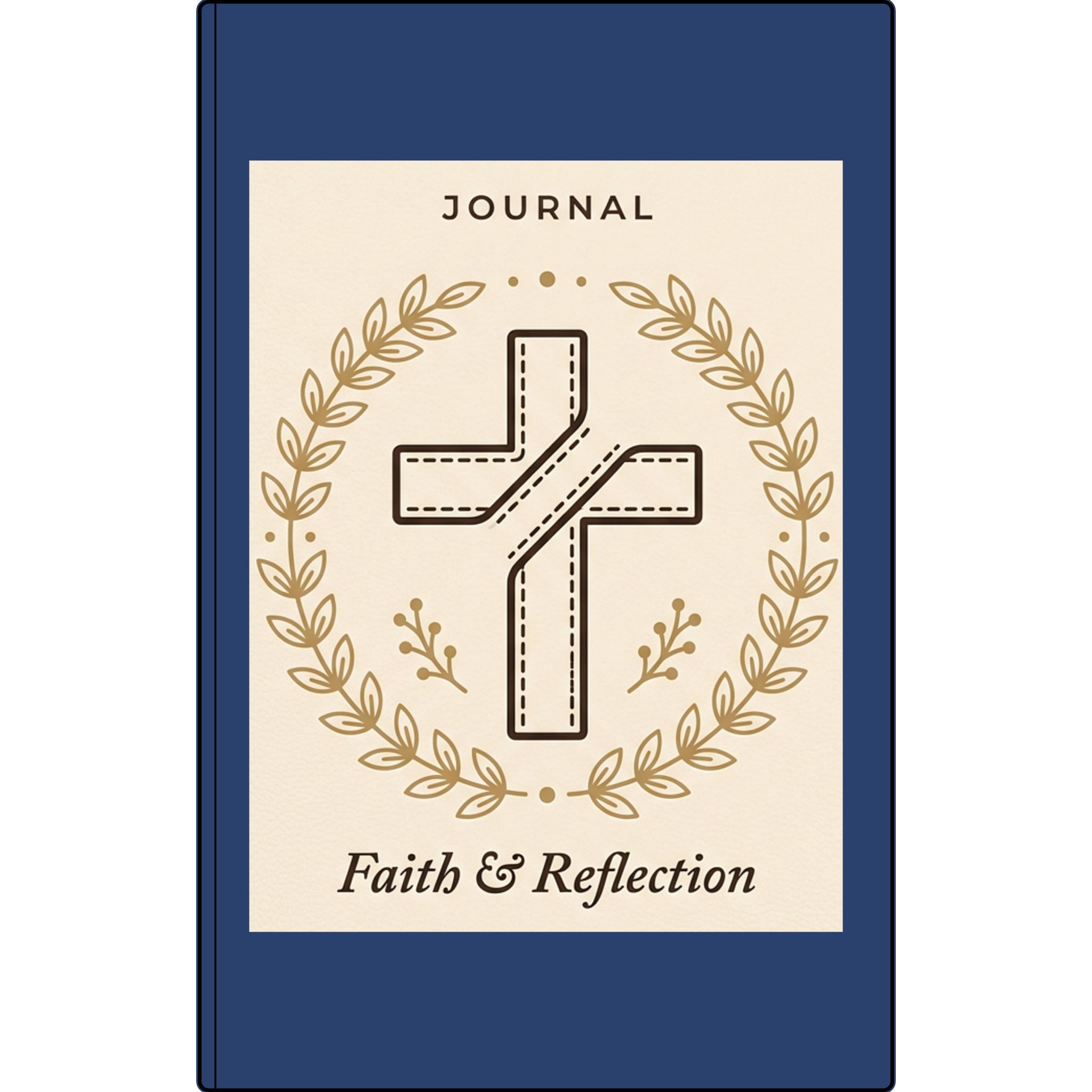 Faith & Reflection Cross Journal | Vegan Leather Notebook, Religious Devotional