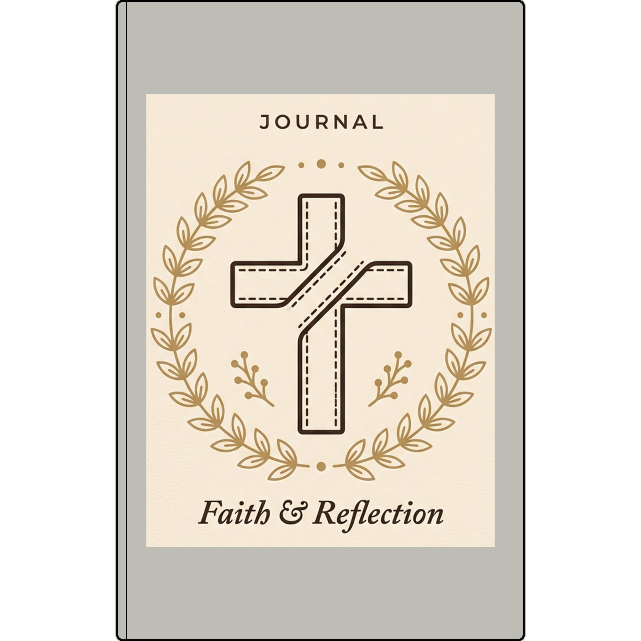Faith & Reflection Cross Journal | Vegan Leather Notebook, Religious Devotional
