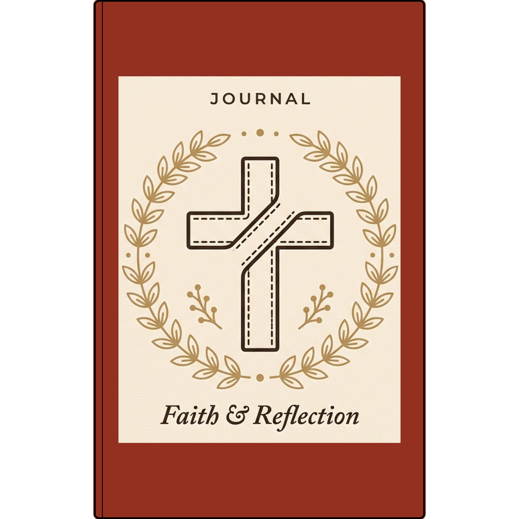 Faith & Reflection Cross Journal | Vegan Leather Notebook, Religious Devotional