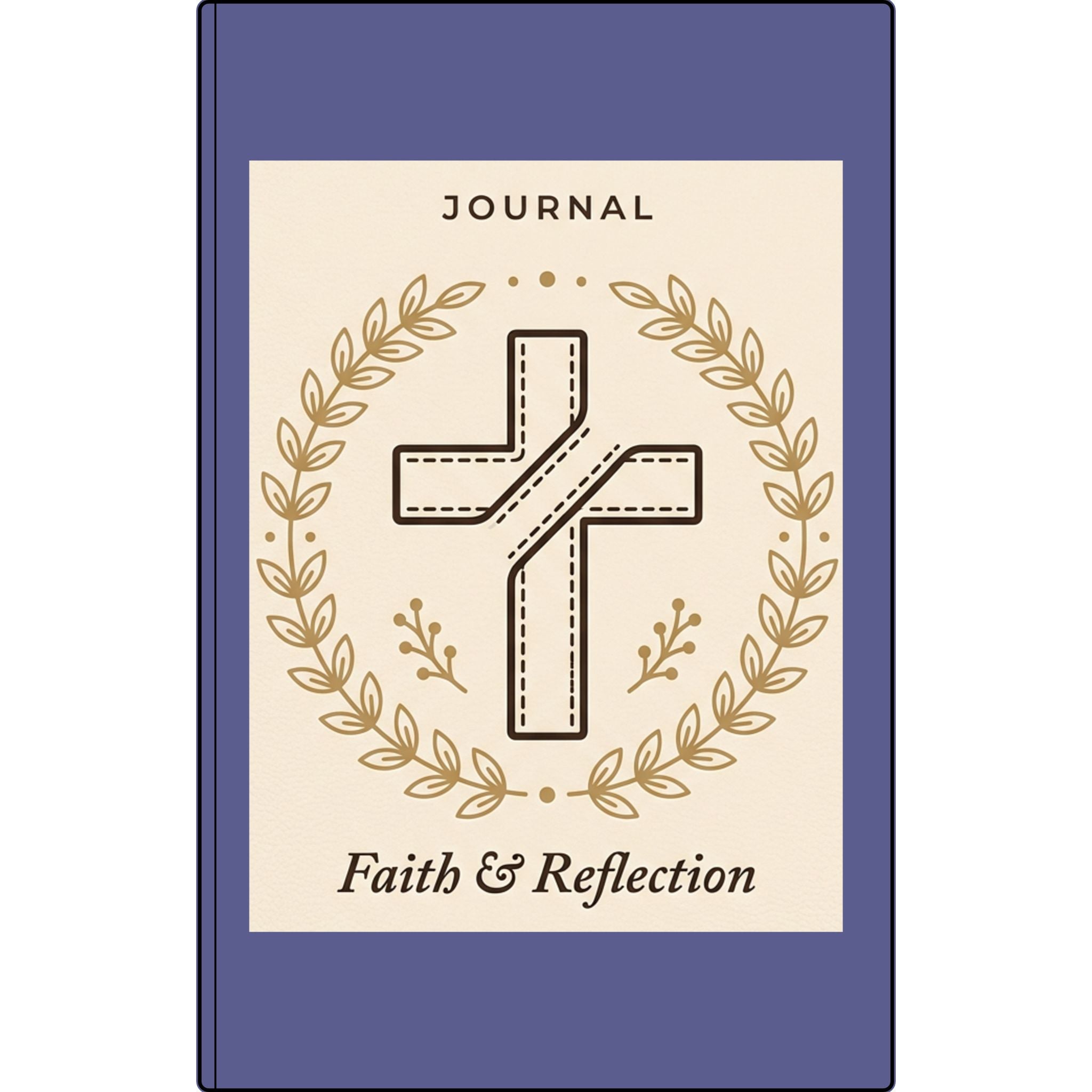Faith & Reflection Cross Journal | Vegan Leather Notebook, Religious Devotional