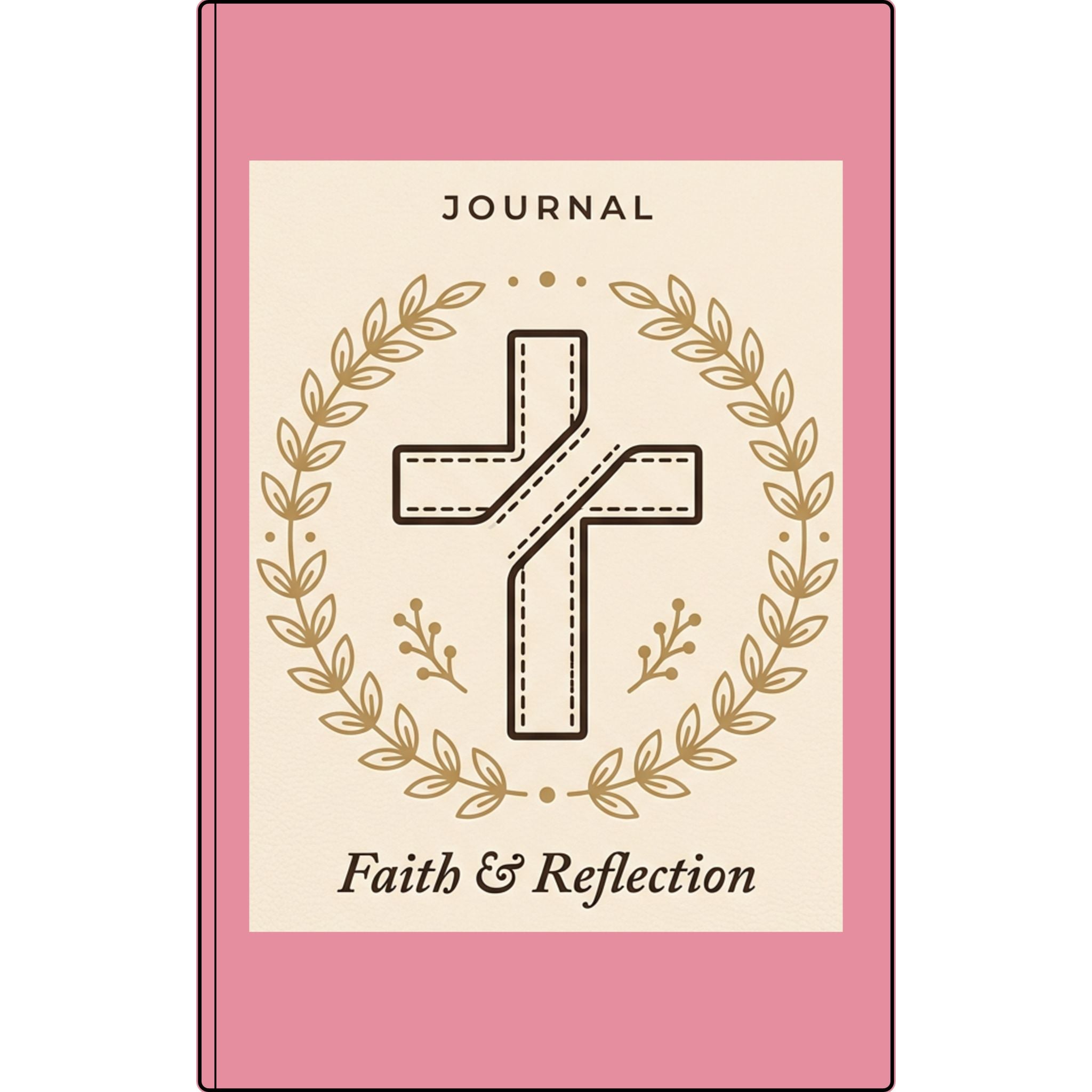 Faith & Reflection Cross Journal | Vegan Leather Notebook, Religious Devotional