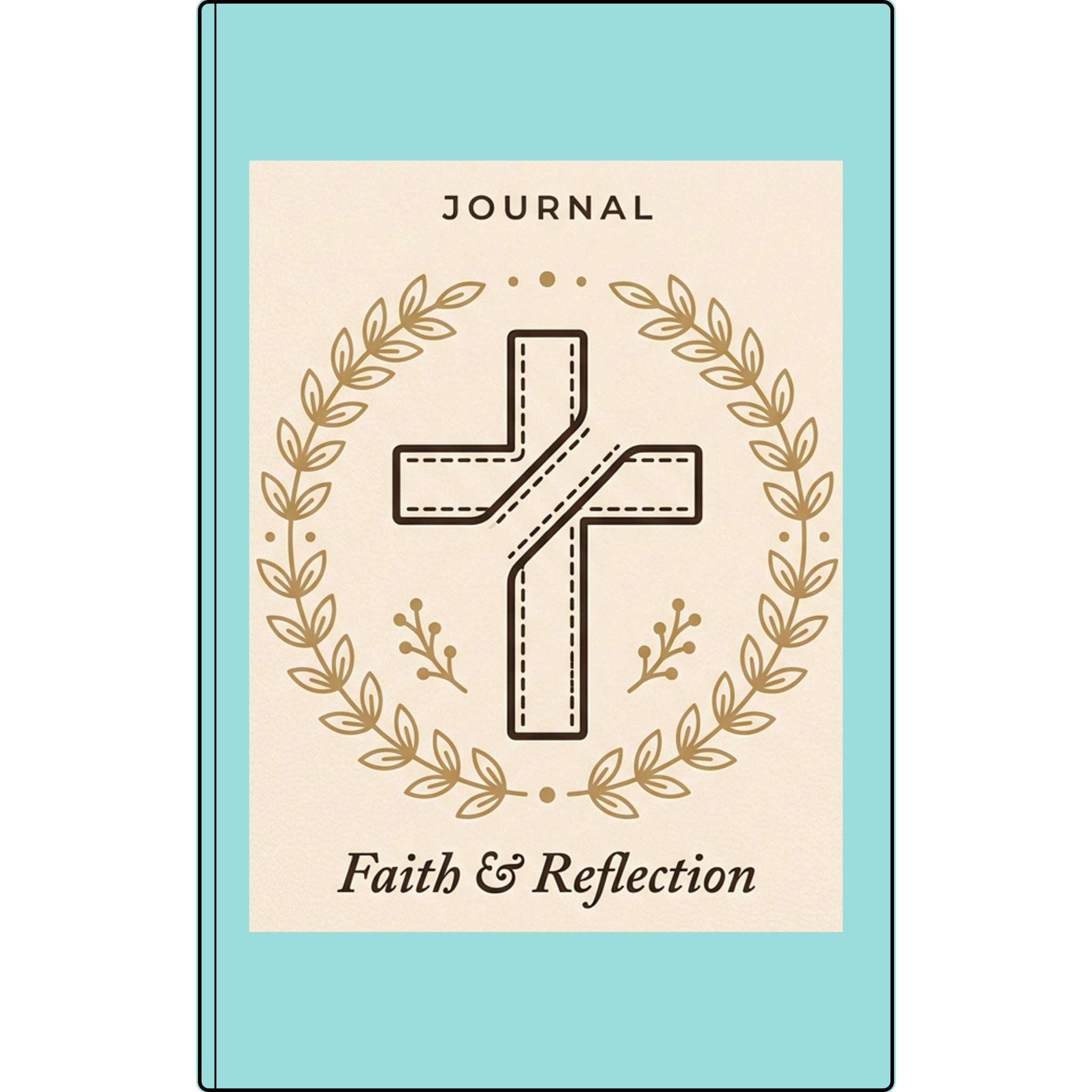 Faith & Reflection Cross Journal | Vegan Leather Notebook, Religious Devotional
