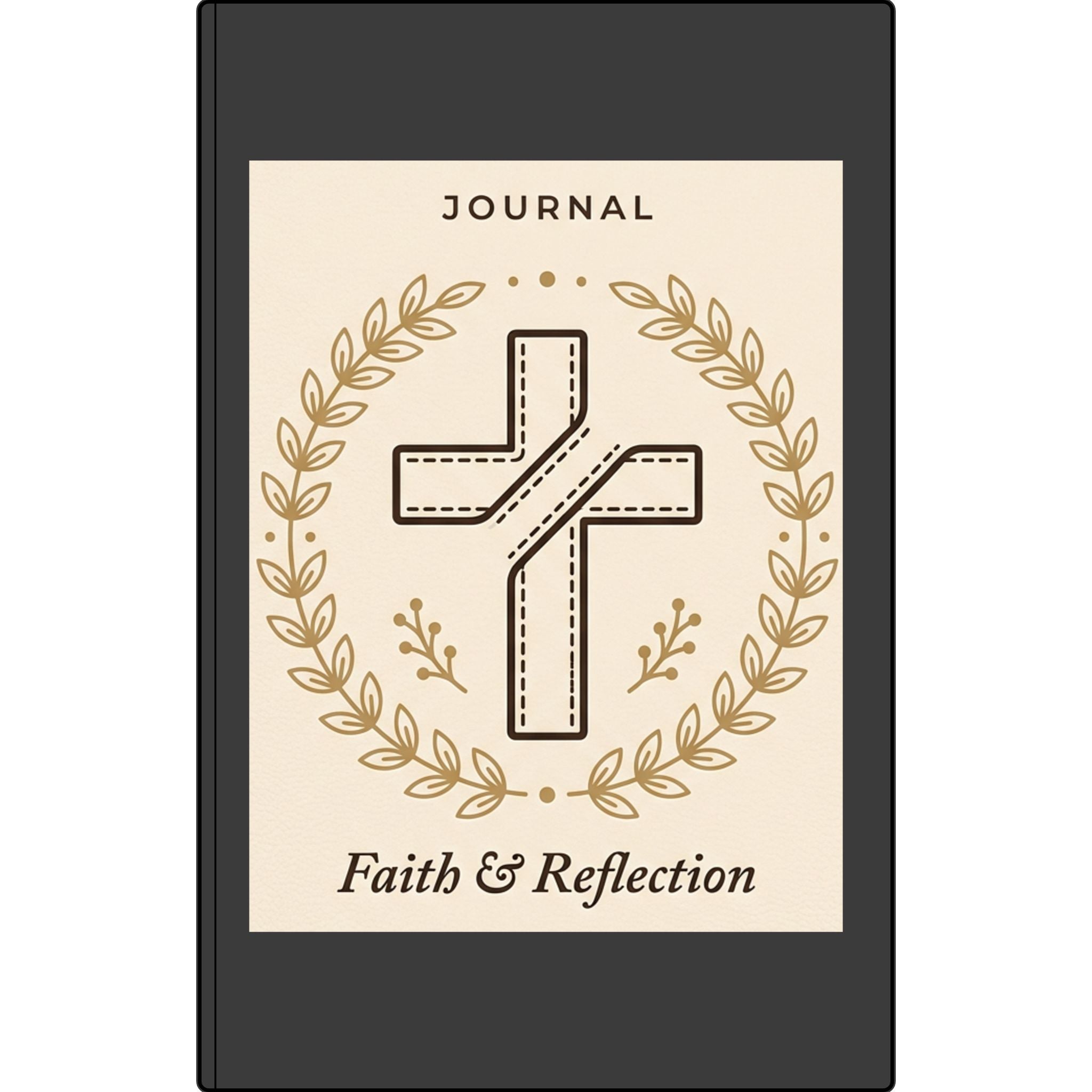 Faith & Reflection Cross Journal | Vegan Leather Notebook, Religious Devotional