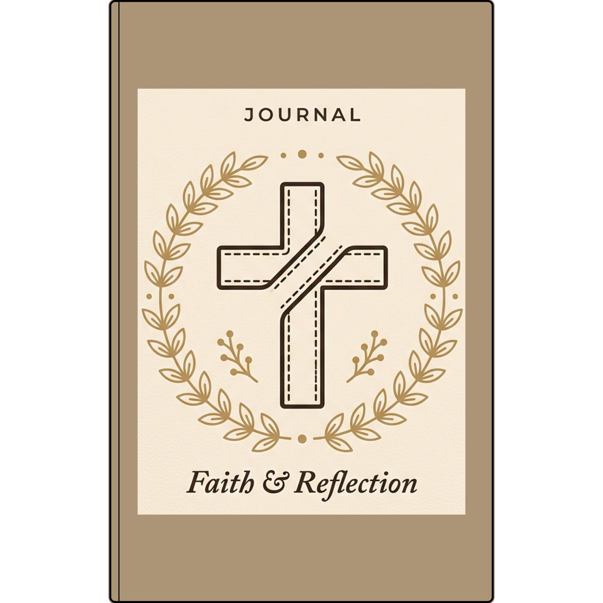 Faith & Reflection Cross Journal | Vegan Leather Notebook, Religious Devotional