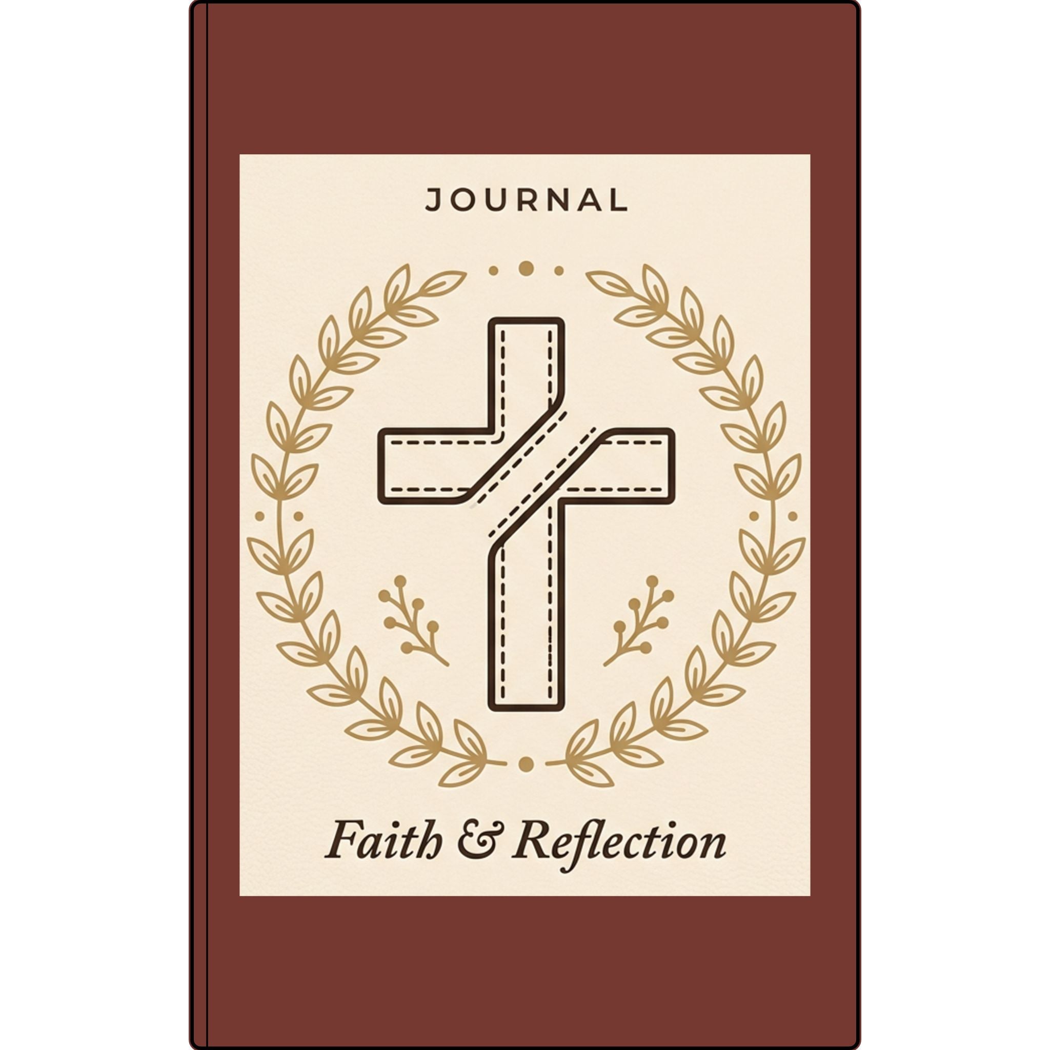 Faith & Reflection Cross Journal | Vegan Leather Notebook, Religious Devotional