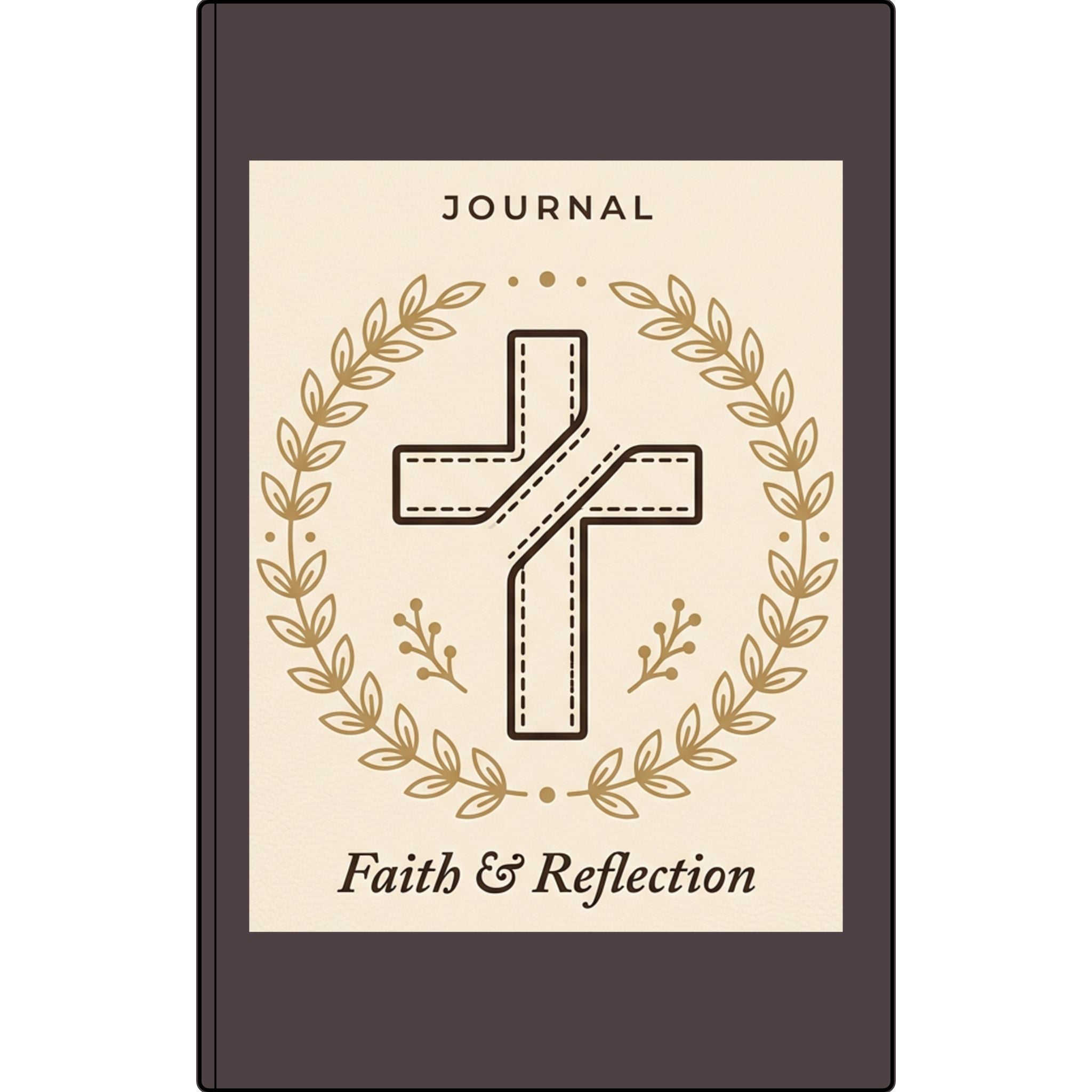 Faith & Reflection Cross Journal | Vegan Leather Notebook, Religious Devotional