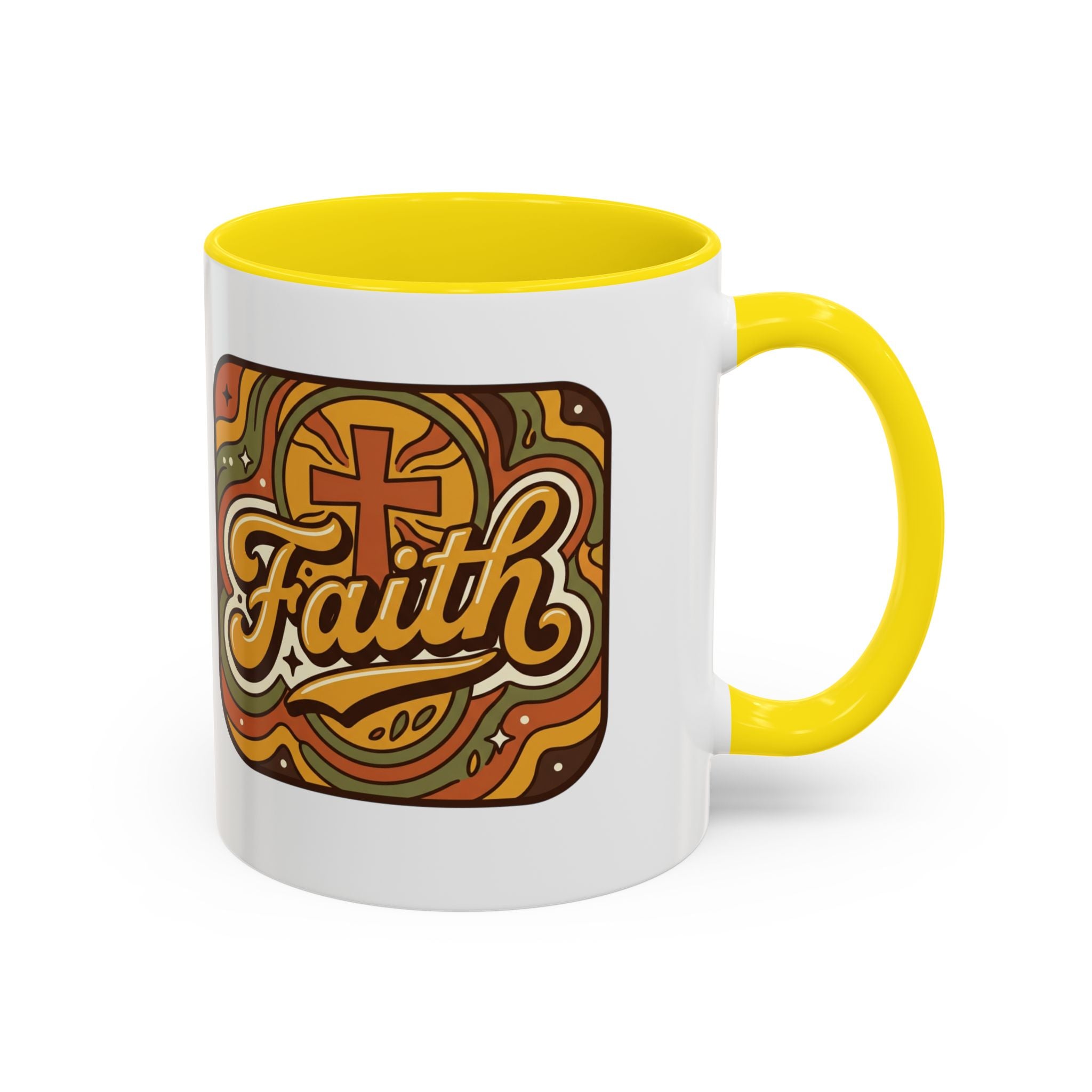 Faith Retro Script Mug | Accent Coffee Mug