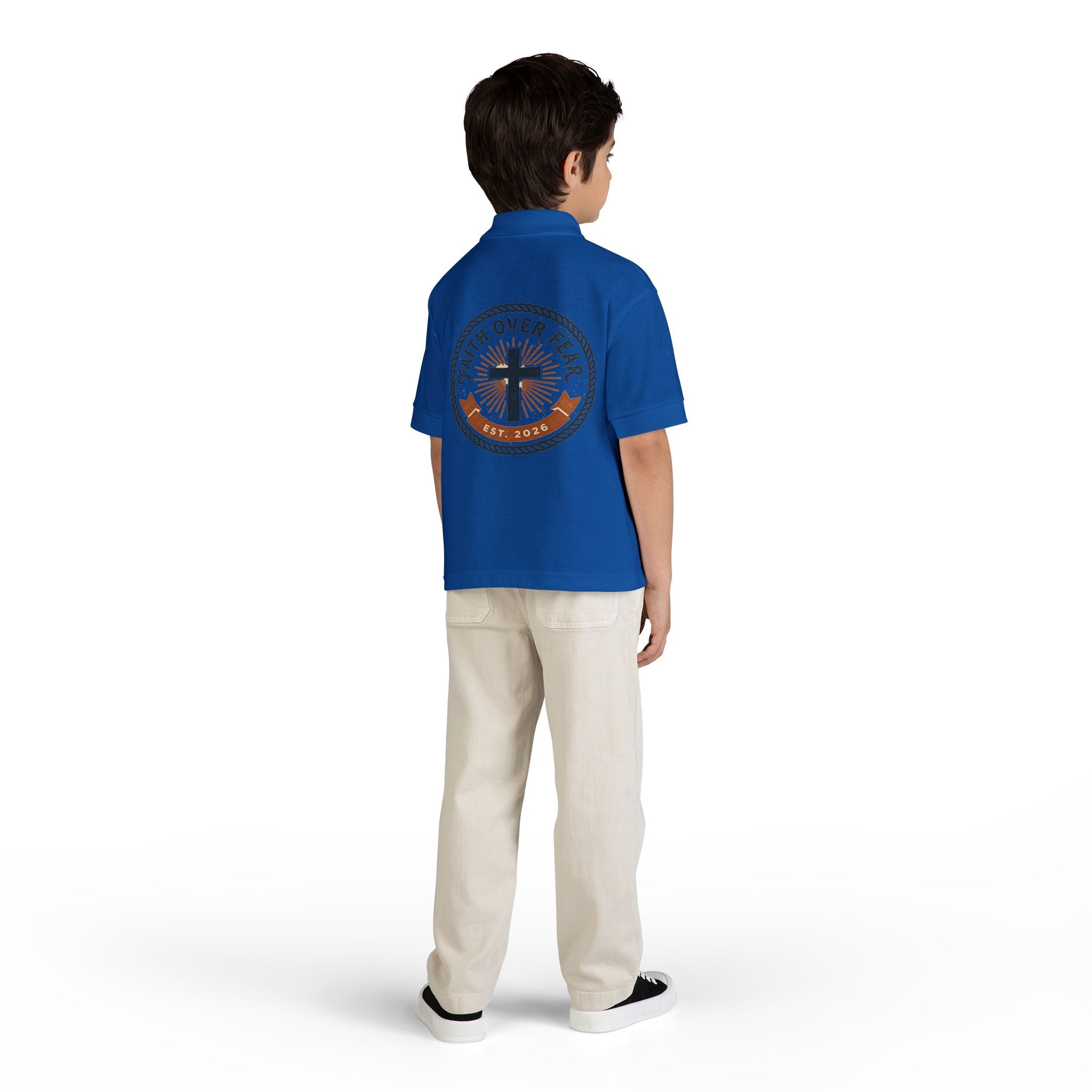 Faith over Fear design Youth Polo