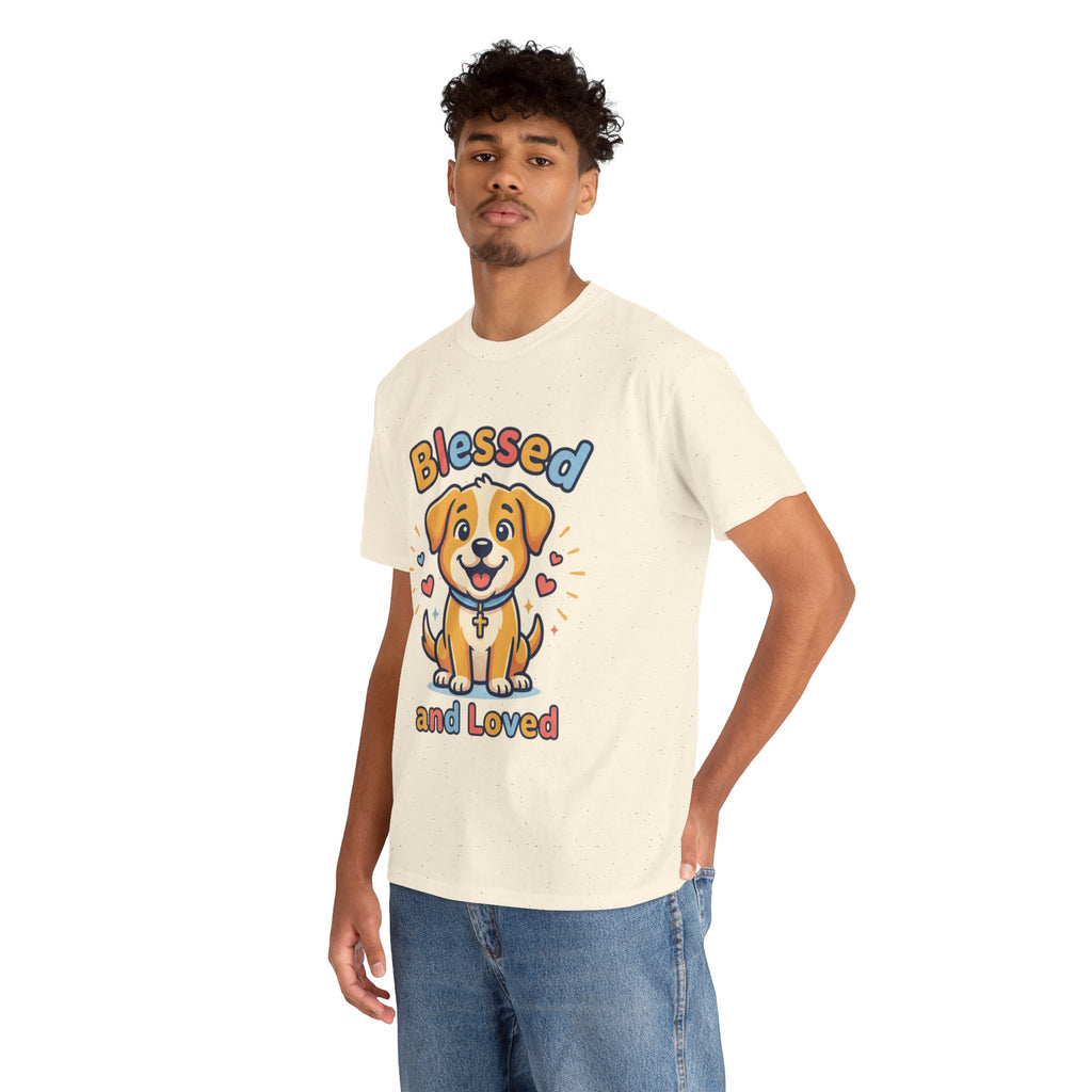 Blessed and Loved Puppy T-Shirt — Cute Dog Graphic Tee for Pet Lovers