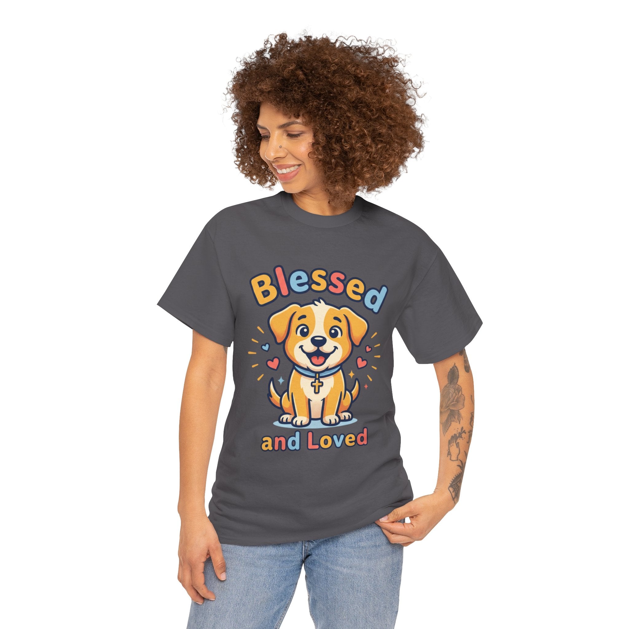 Blessed and Loved Puppy T-Shirt — Cute Dog Graphic Tee for Pet Lovers
