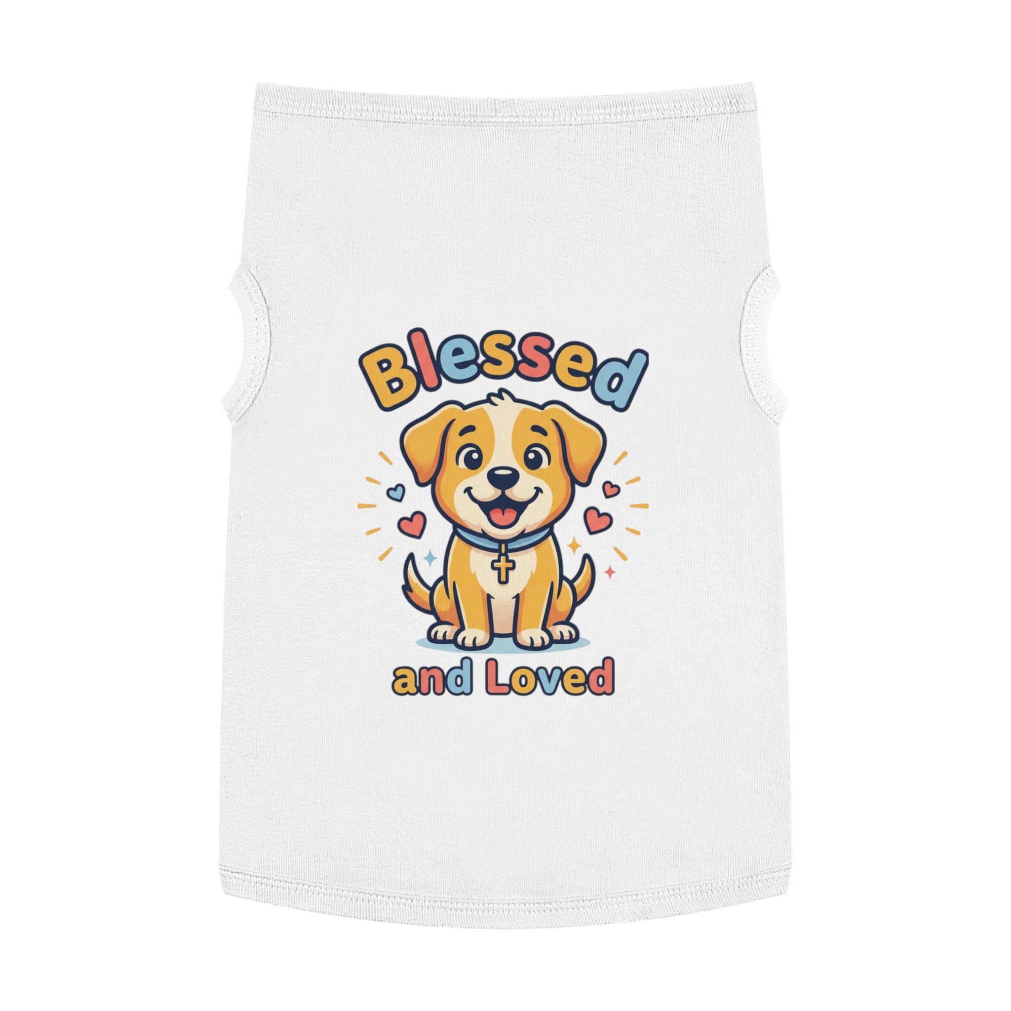 Blessed and Loved Pet Tank Top — Cute Dog Faith Graphic