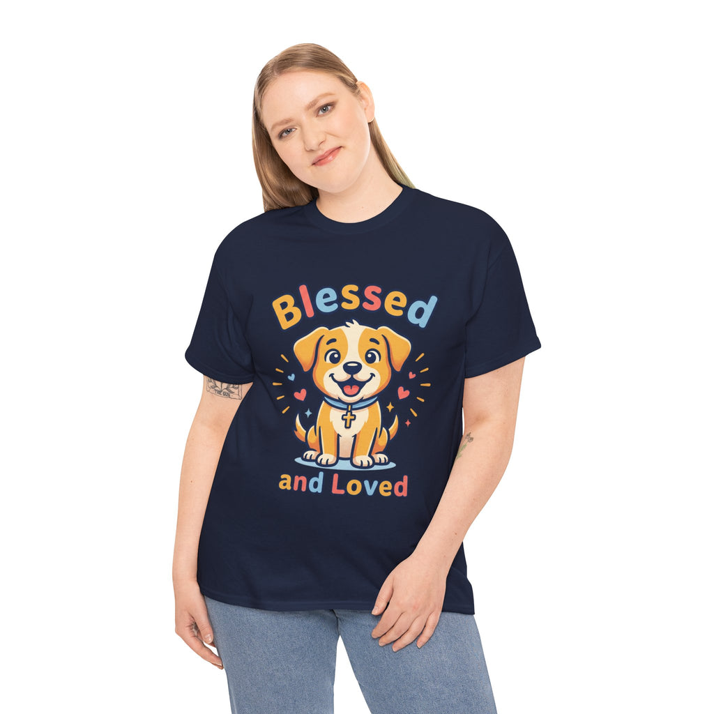 Blessed and Loved Puppy T-Shirt — Cute Dog Graphic Tee for Pet Lovers