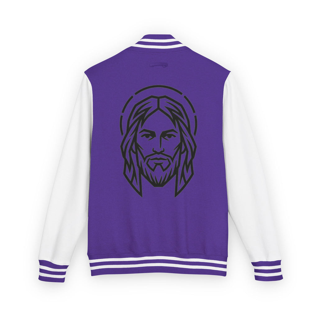 Christ Emblem Letterman Jacket | Red White Varsity