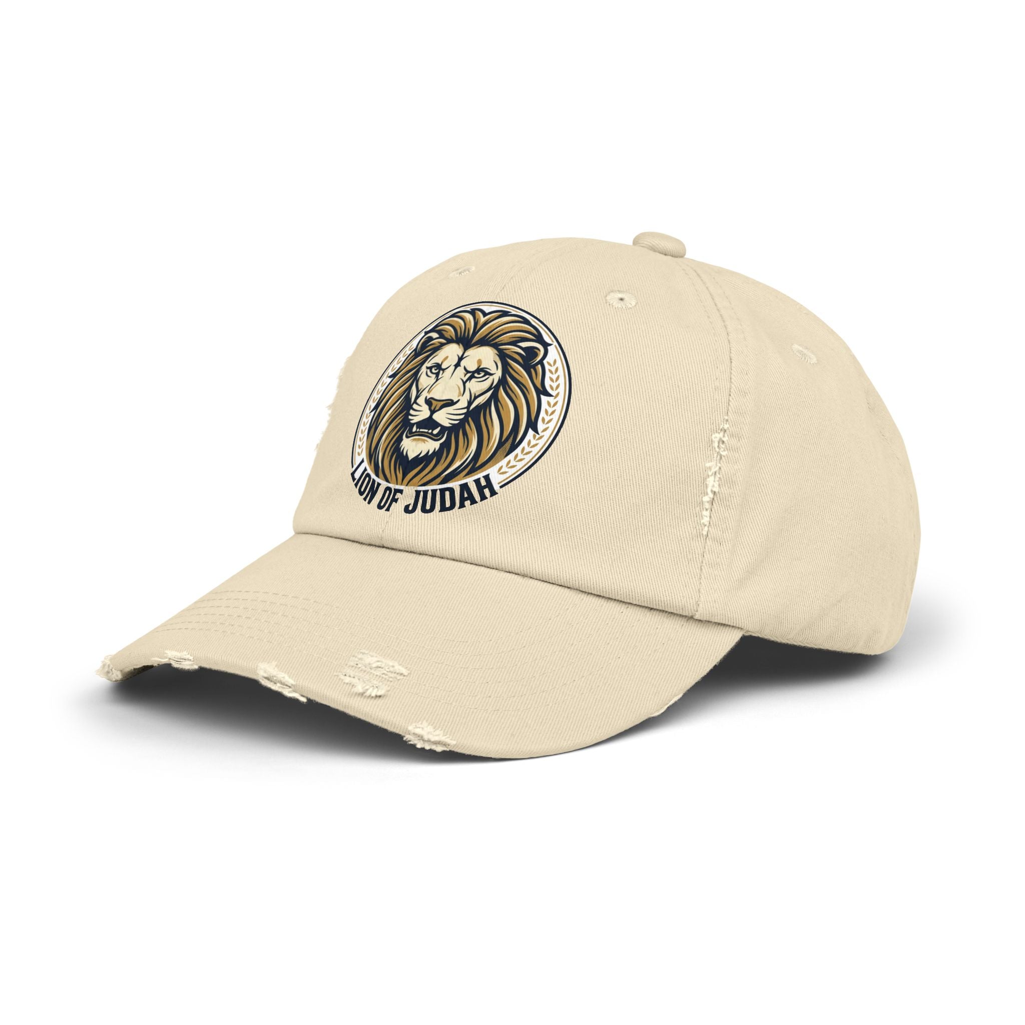 Lion of Judah Distressed Baseball Cap — Vintage Christian Hat