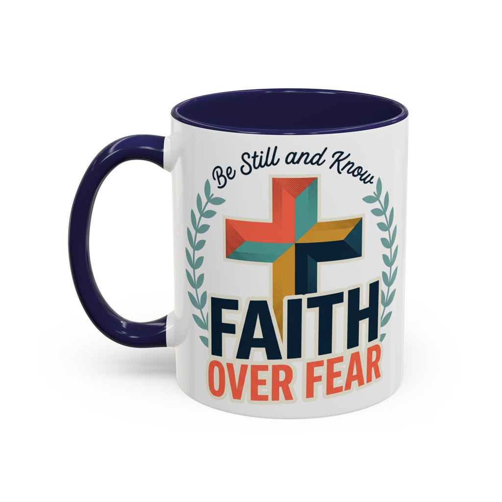 Faith Over Fear Accent Coffee Mug – Christian Inspirational 11/15oz