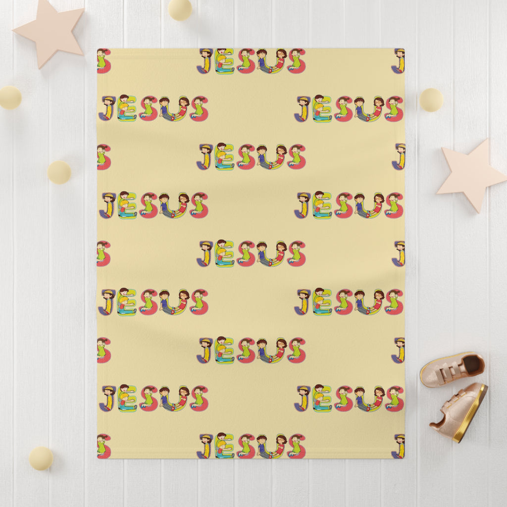 Jesus Rainbow Pattern Blanket | Baby Blanket yellow