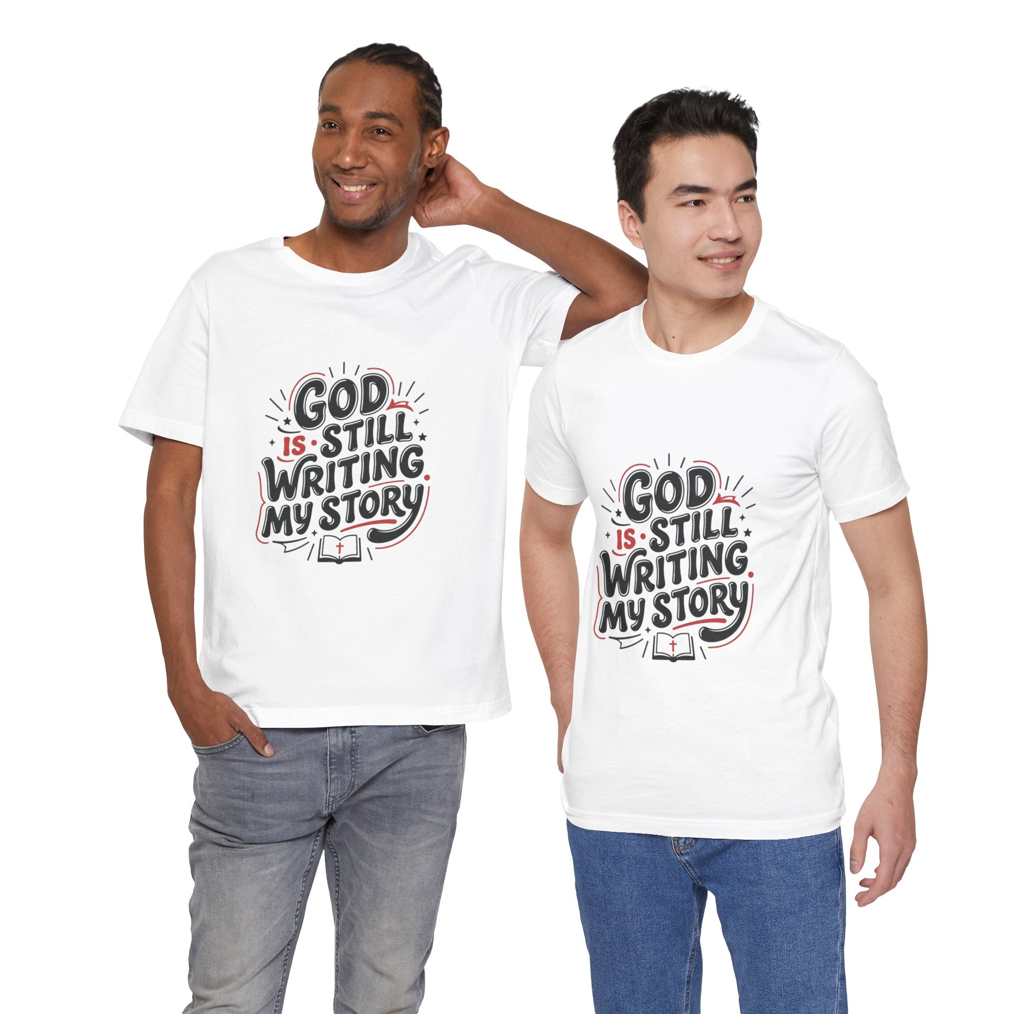 God Is Still Writing My Story T-Shirt | Christian encouragement, pastel groovy scripture