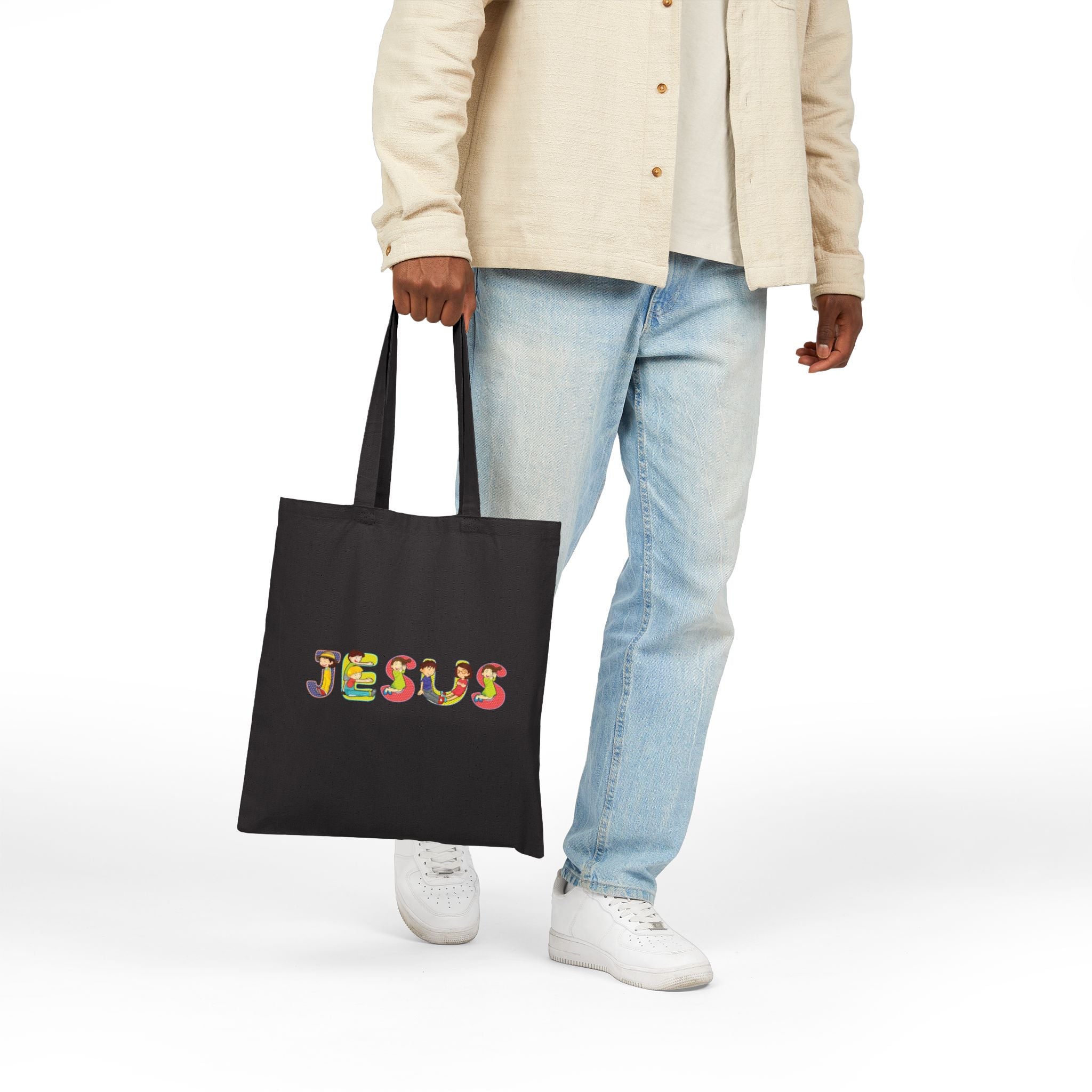 Jesus Tote | Christian encouragement, pastel retro groovy