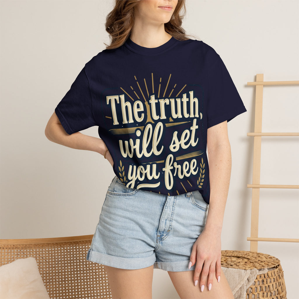 T-Shirt — "The Truth Will Set You Free" Inspirational Graphic Tee