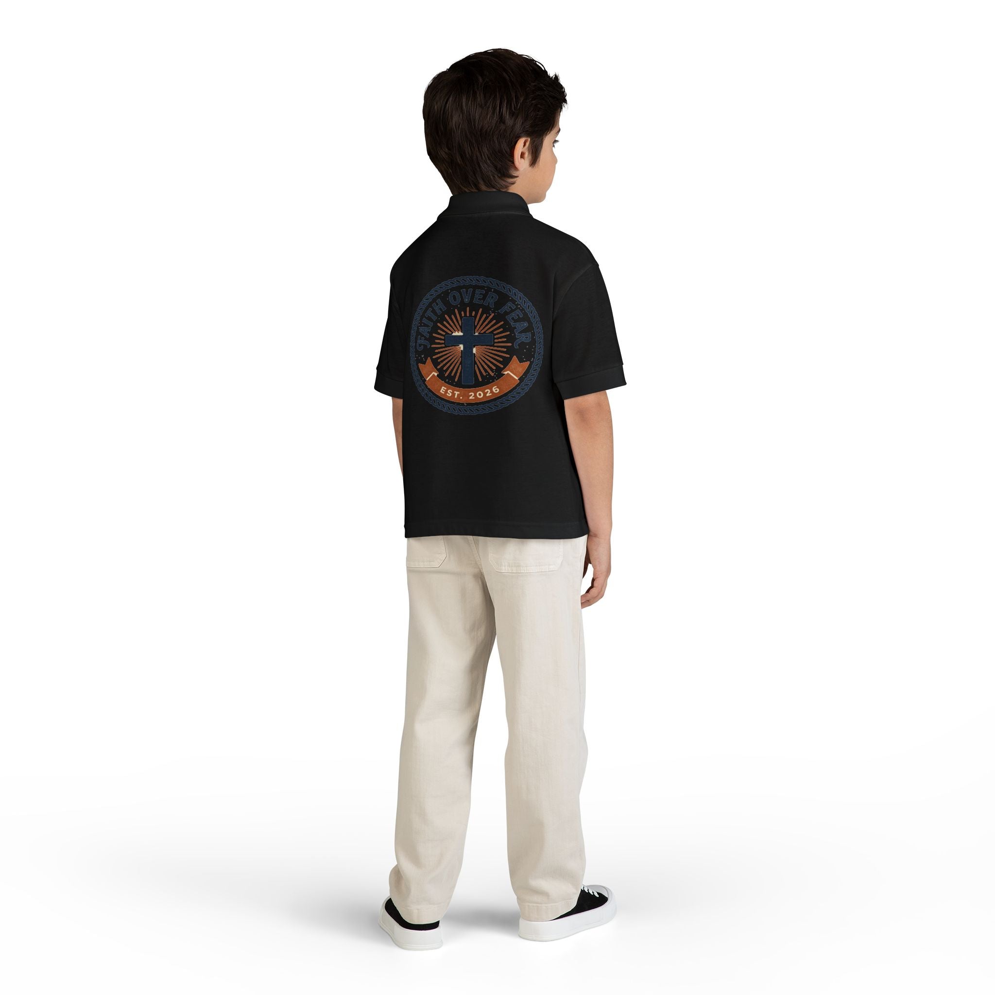 Faith over Fear design Youth Polo