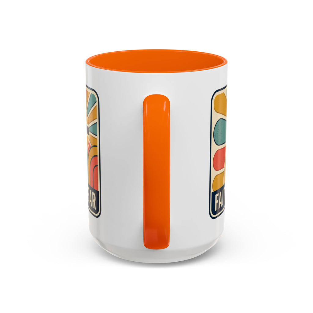 Faith over fear Retro Script Mug | Accent Coffee Mug