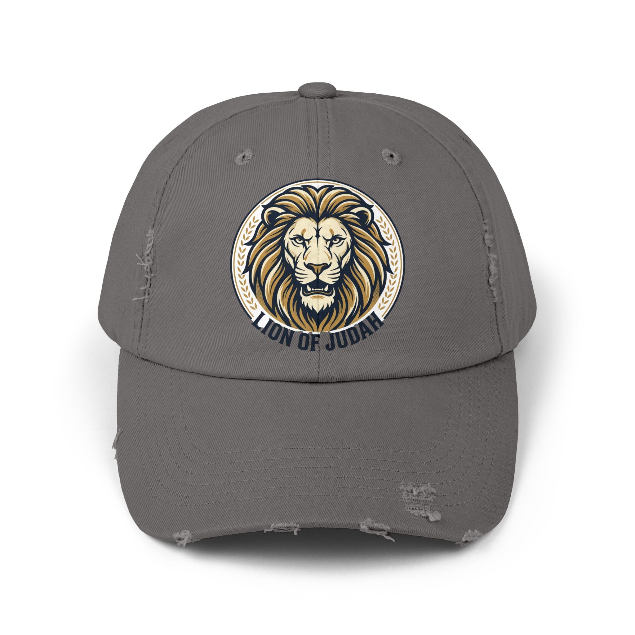 Lion of Judah Distressed Baseball Cap — Vintage Christian Hat