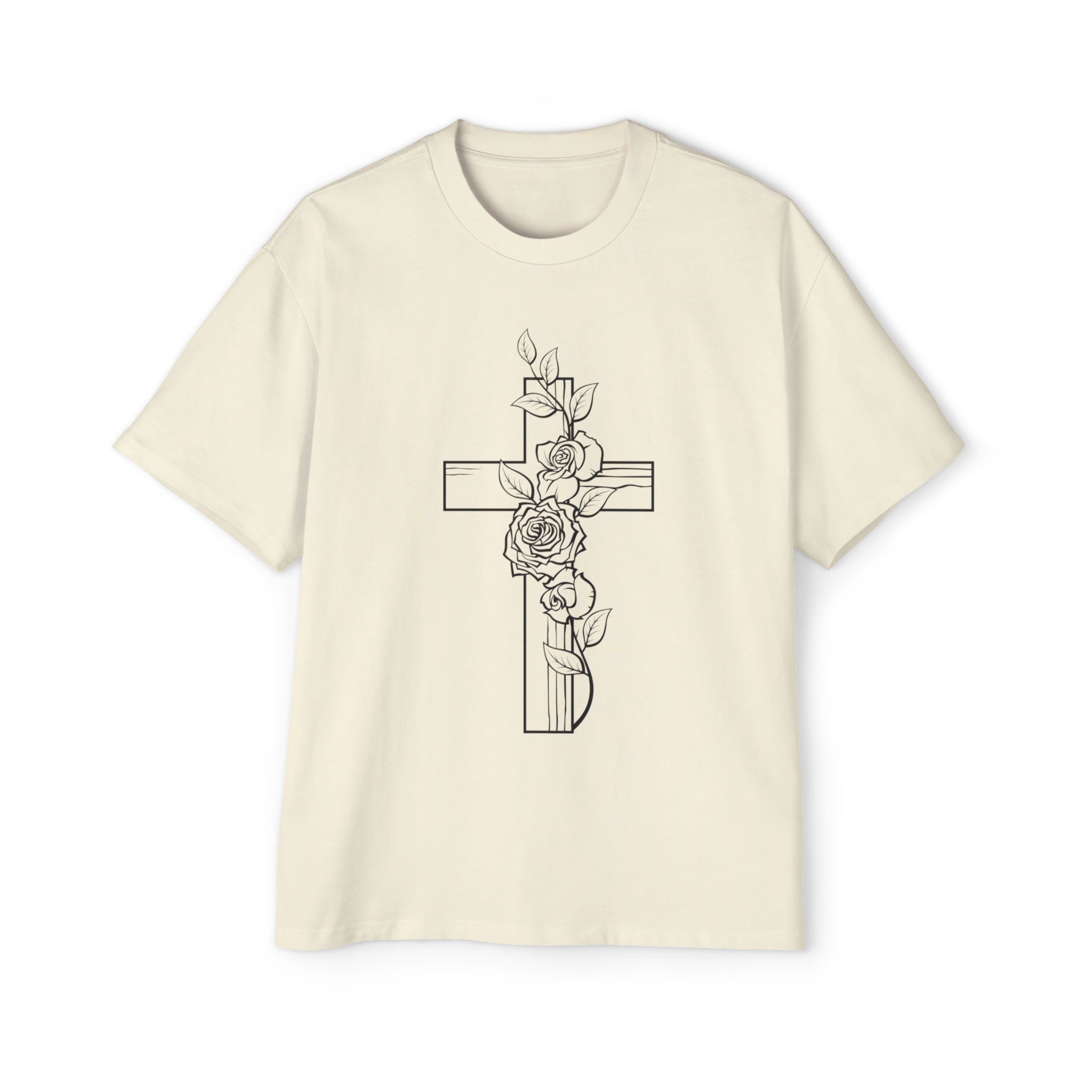 Cross and Rose| Grunge Christian Tee