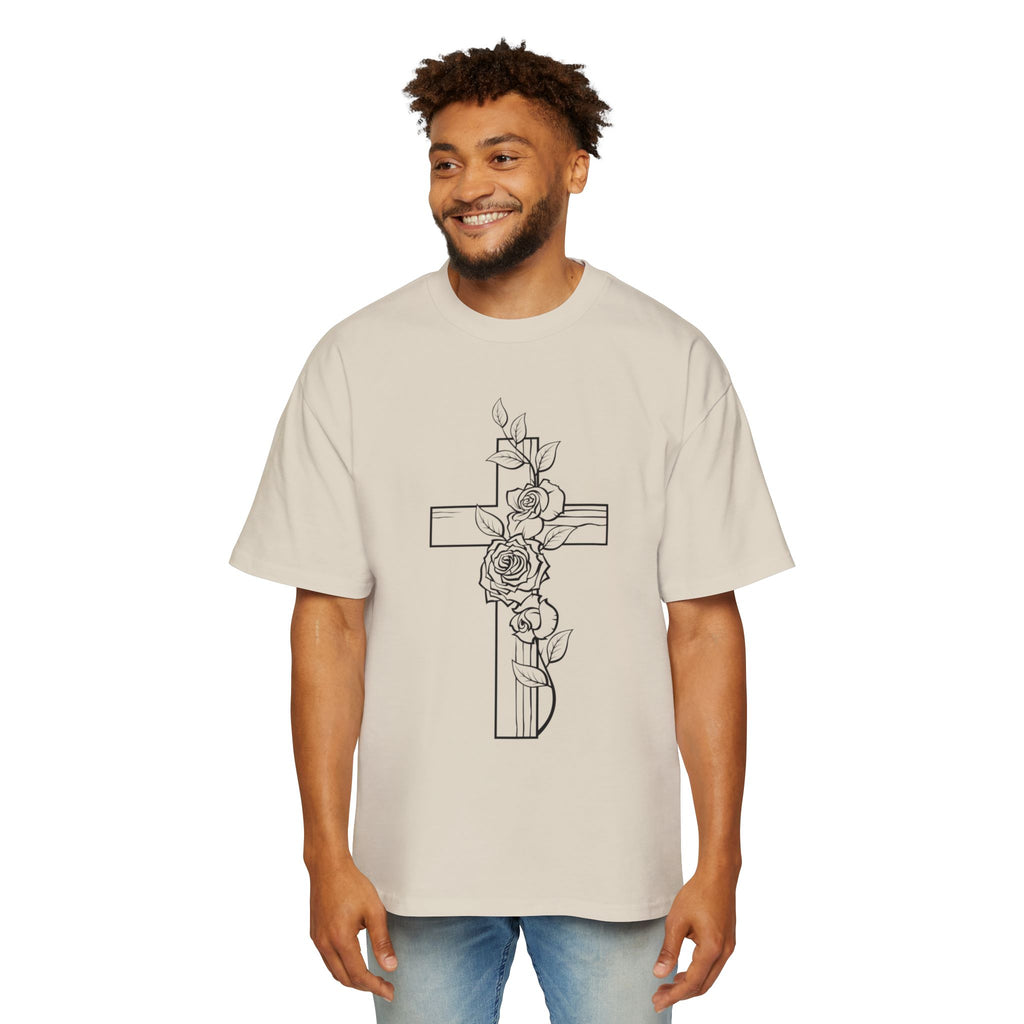 Cross and Rose| Grunge Christian Tee