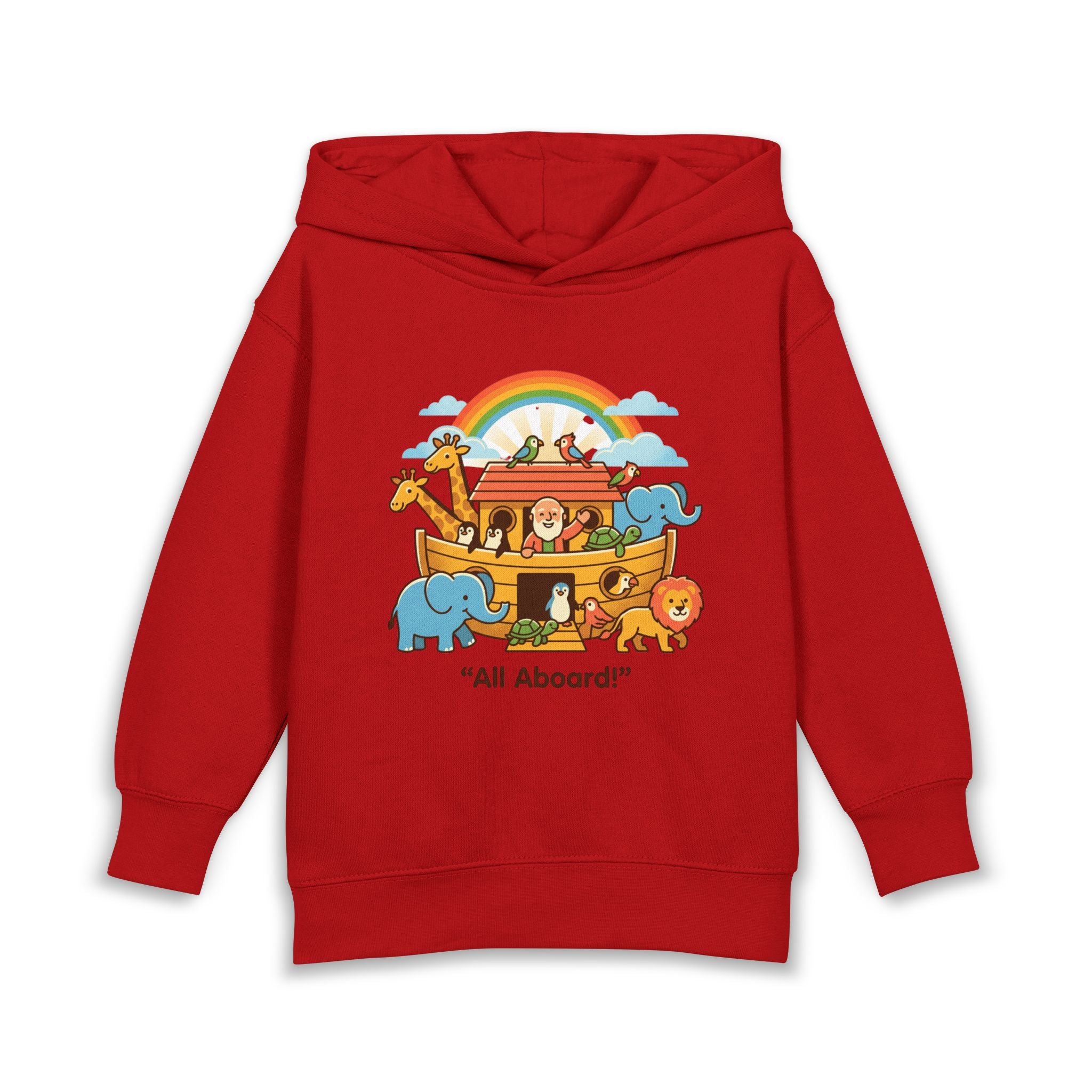 All aboard ark toddler hoodie | cute illustration pullover