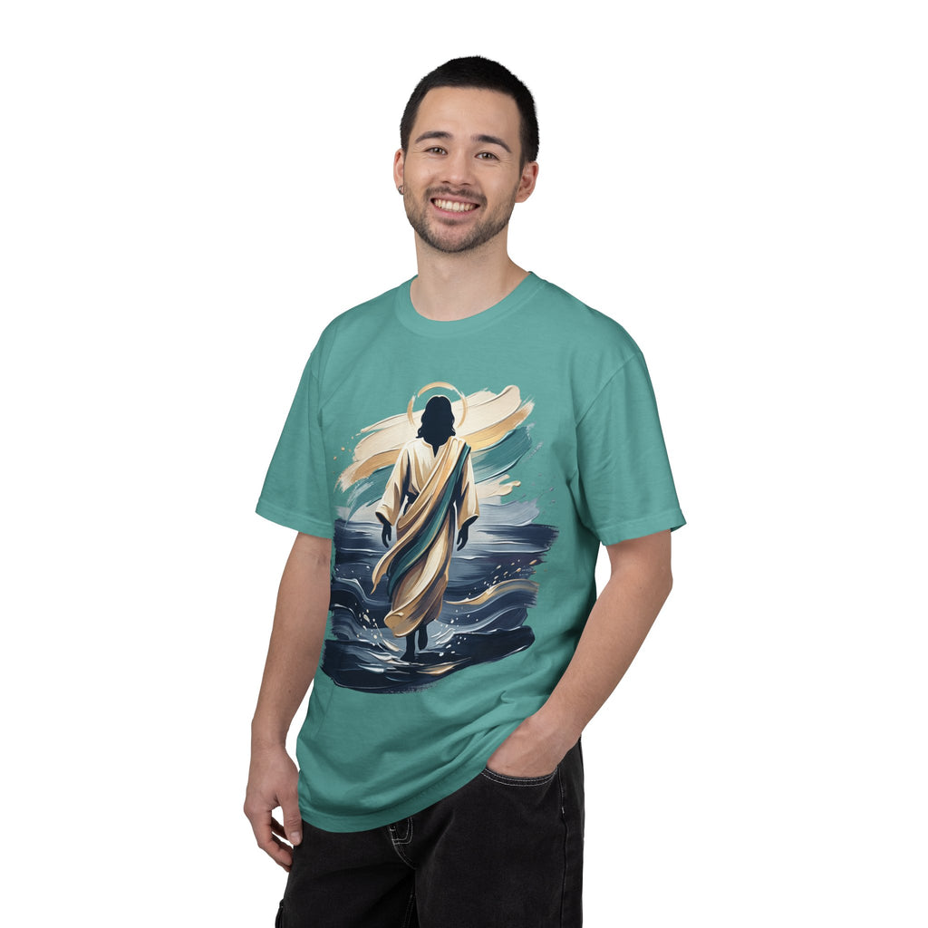 Jesus Walking on Water T-Shirt — Inspirational Christian Faith Tee