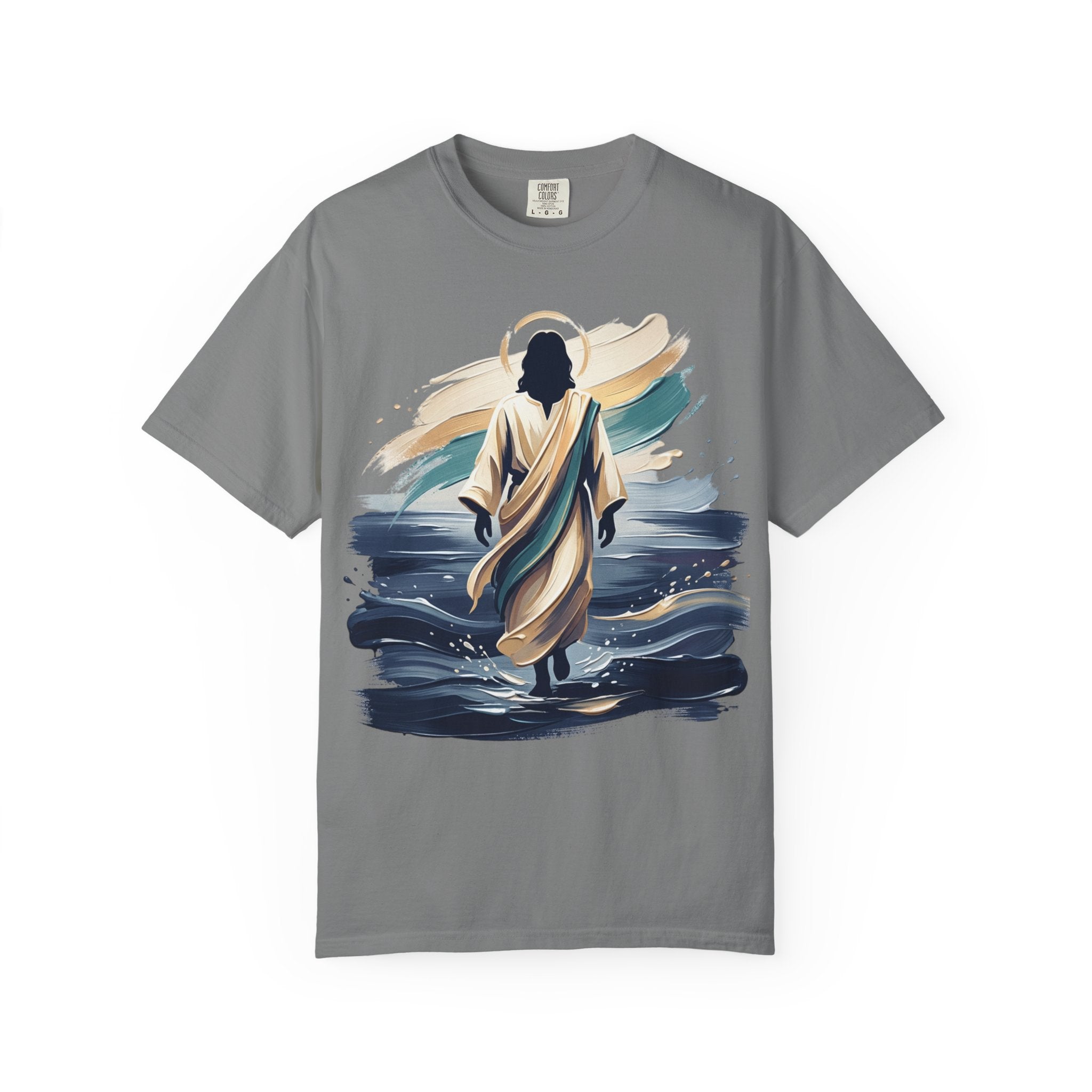 Jesus Walking on Water T-Shirt — Inspirational Christian Faith Tee