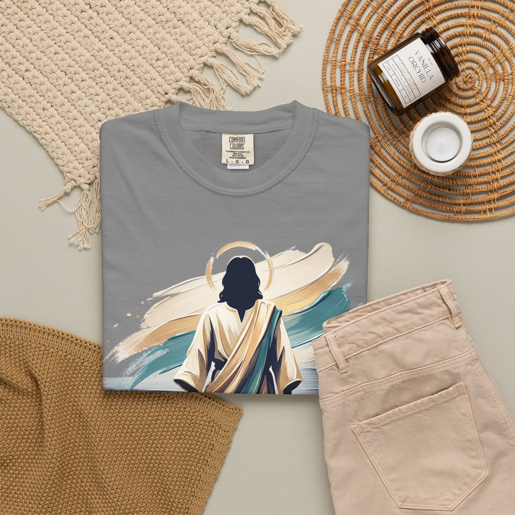 Jesus Walking on Water T-Shirt — Inspirational Christian Faith Tee