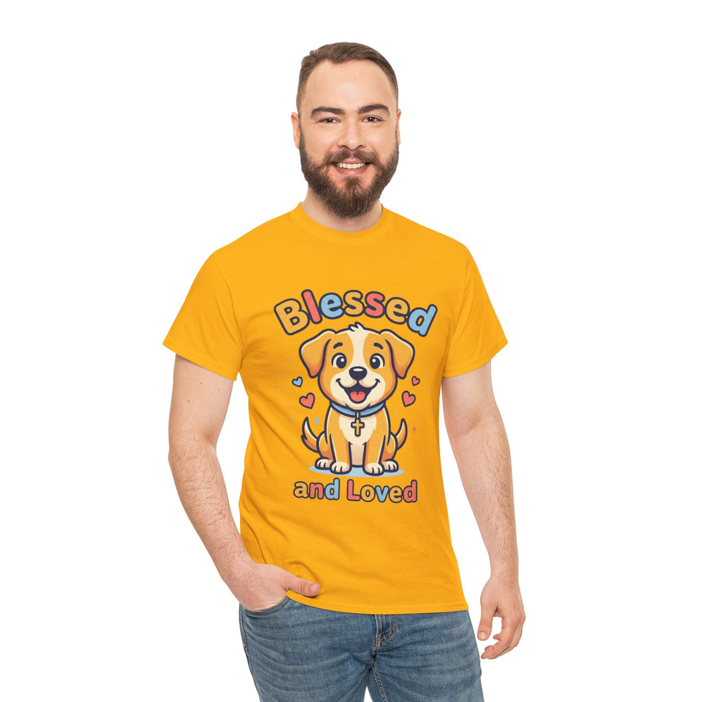 Blessed and Loved Puppy T-Shirt — Cute Dog Graphic Tee for Pet Lovers