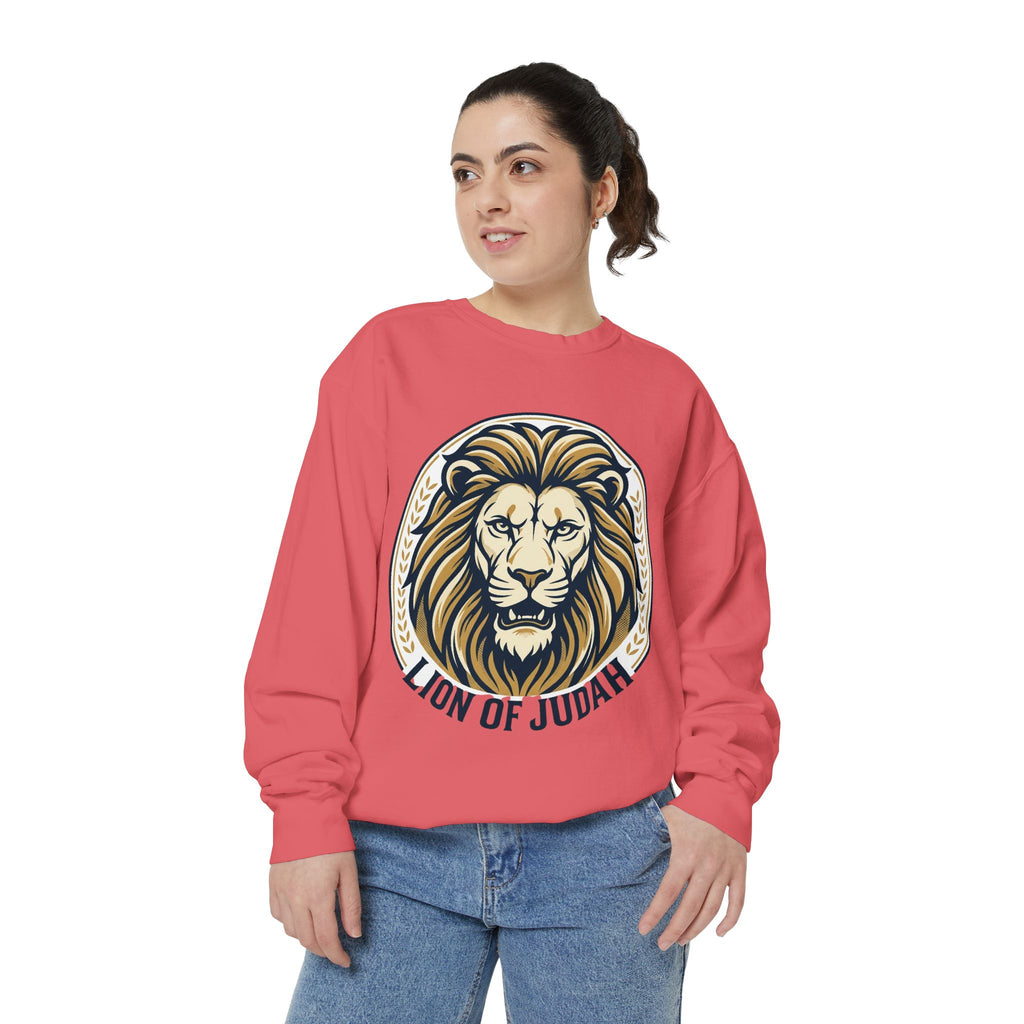 Lion of Judah Sweatshirt — Religious Lion Graphic Crewneck