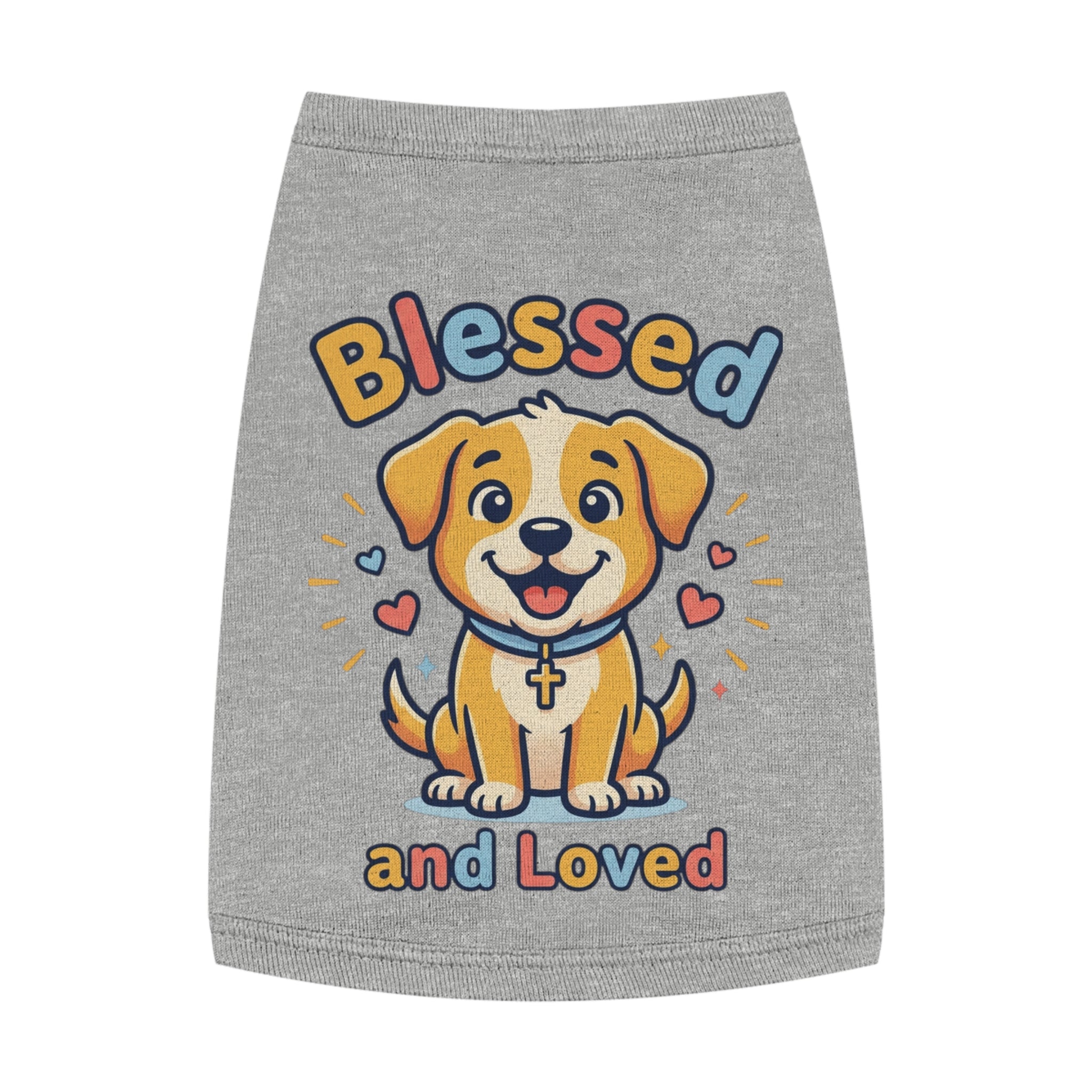 Blessed and Loved Pet Tank Top — Cute Dog Faith Graphic