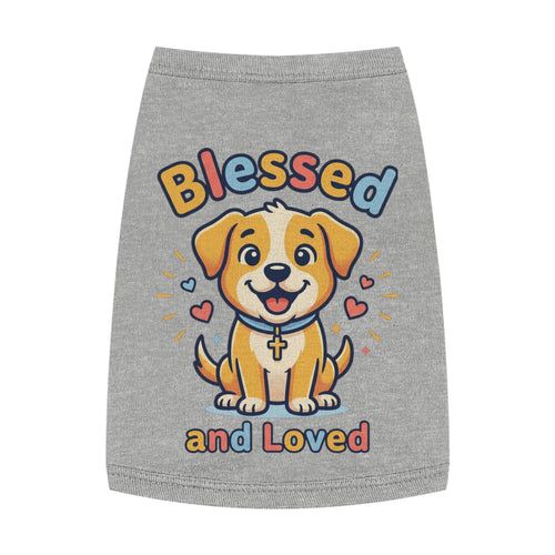 Blessed and Loved Pet Tank Top — Cute Dog Faith Graphic