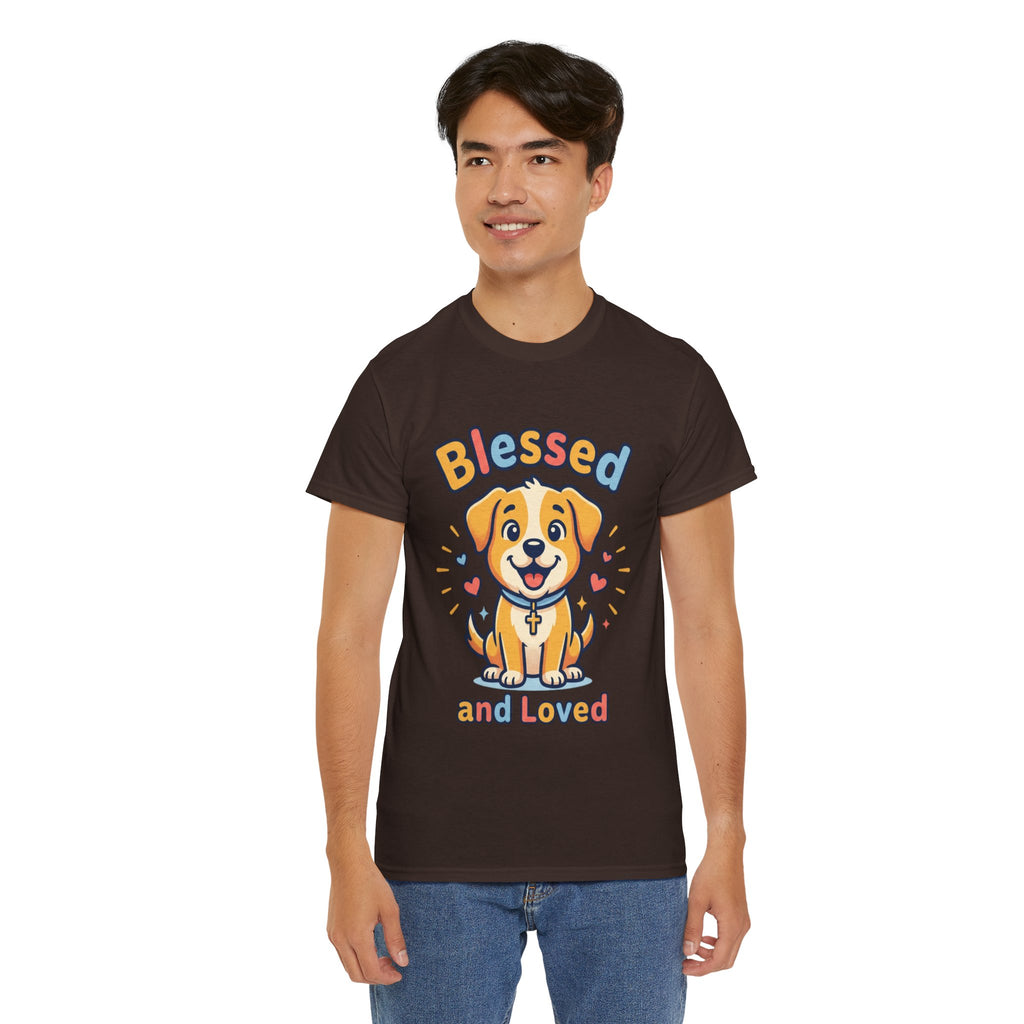 Blessed and Loved Puppy T-Shirt — Cute Dog Graphic Tee for Pet Lovers
