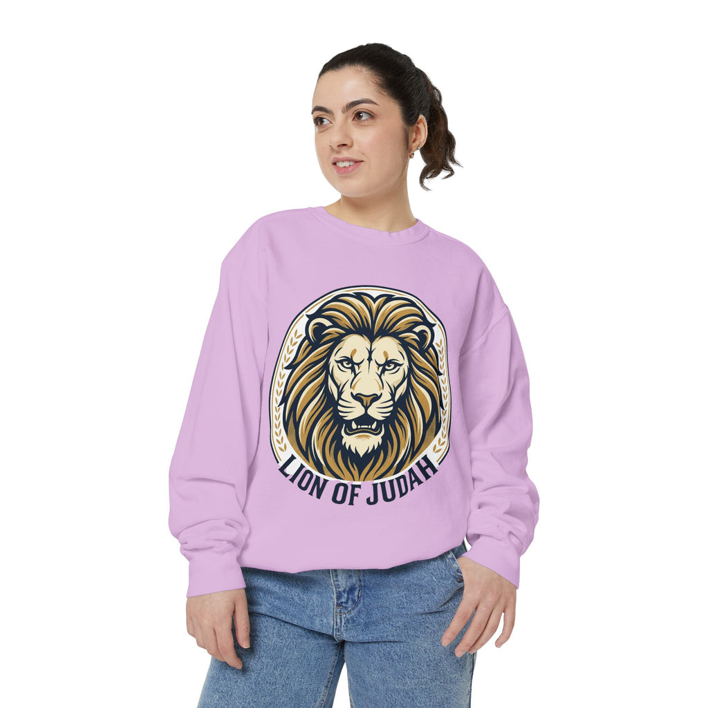 Lion of Judah Sweatshirt — Religious Lion Graphic Crewneck
