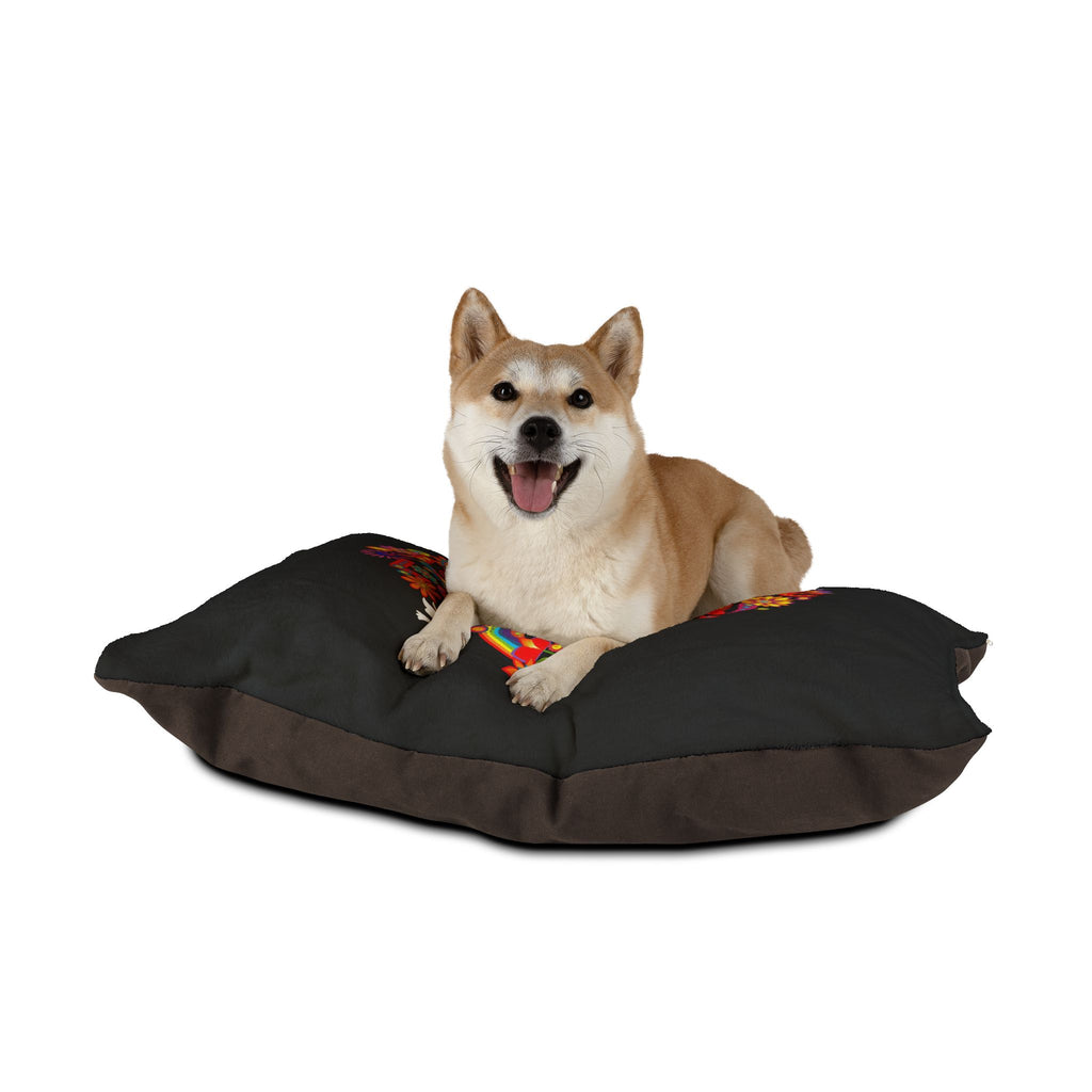 Peace & Love Floral Heart Pet Bed