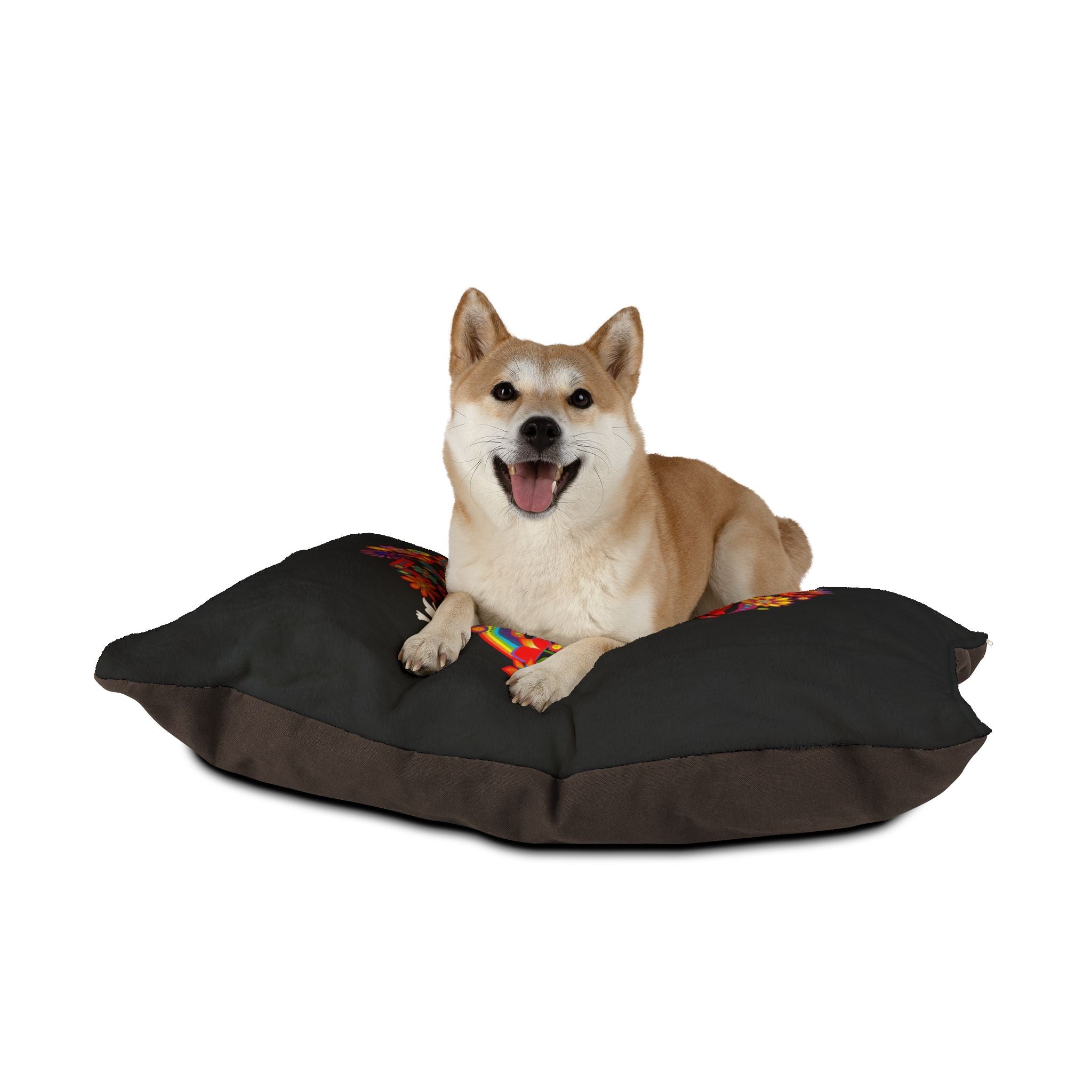 Peace & Love Floral Heart Pet Bed