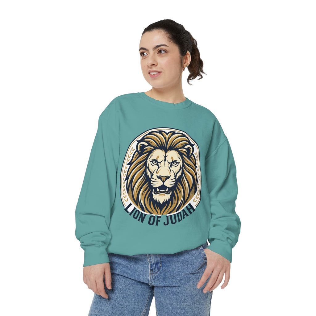 Lion of Judah Sweatshirt — Religious Lion Graphic Crewneck