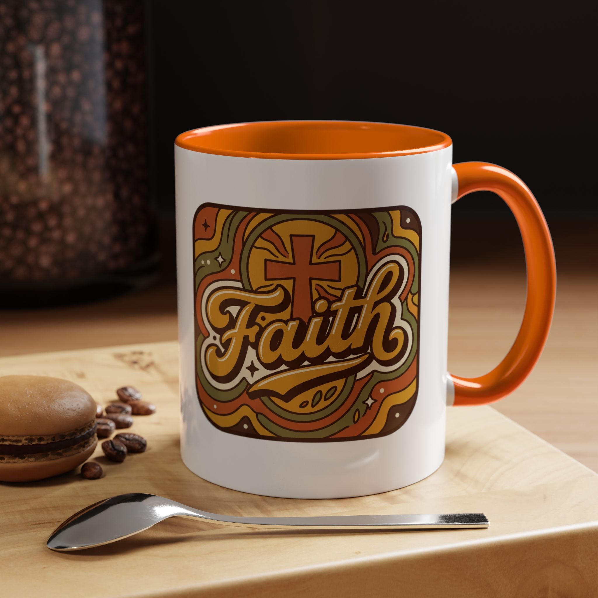 Faith Retro Script Mug | Accent Coffee Mug