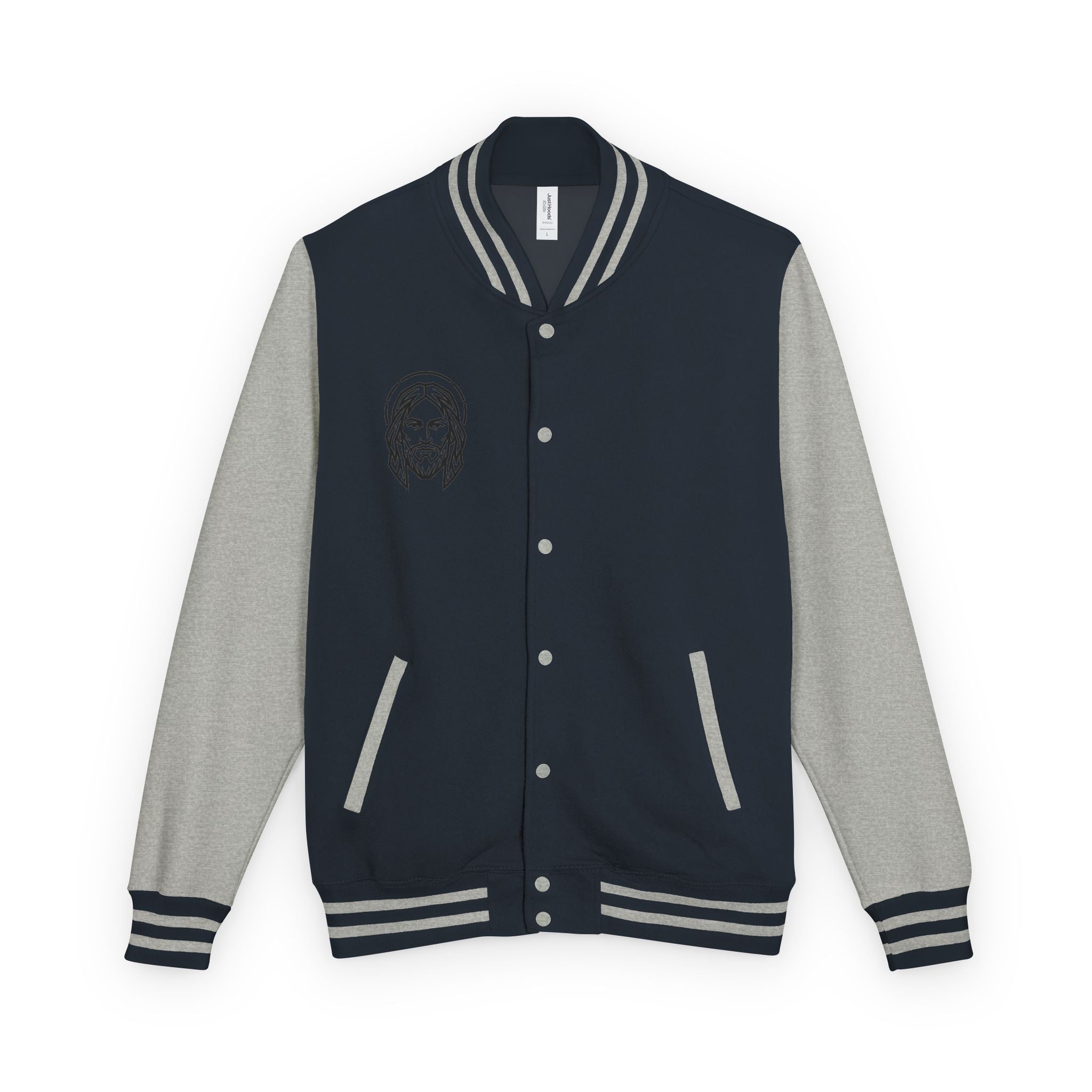 Christ Emblem Letterman Jacket | Red White Varsity