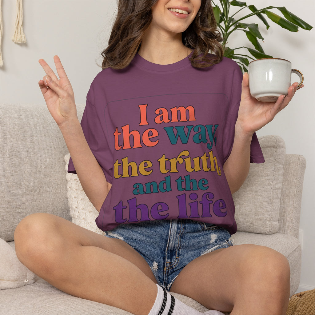 Christian T-Shirt — "I Am the Way, the Truth, and the Life" Retro Scripture Tee (John 14:6)