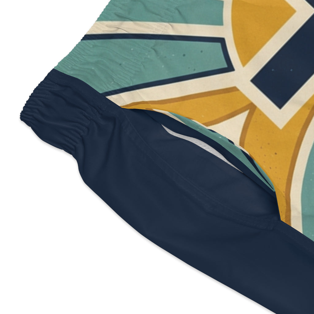 Faith over fear— Navy Retro Cross Beach Shorts